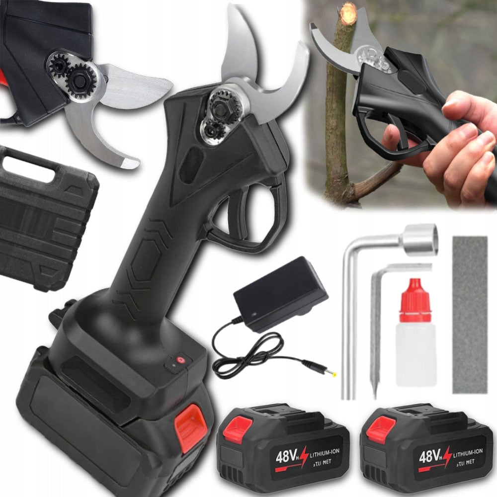 CORDLESS ELECTRIC PRUNER POWERFUL FOR GARDEN BRANCH 2X BATTERIES