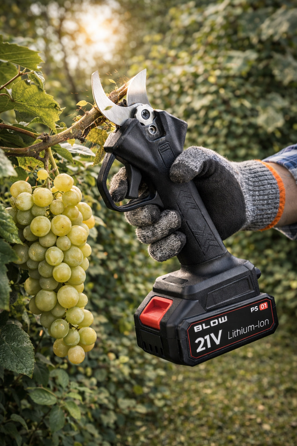 CORDLESS ELECTRIC PRUNER SHEARS GARDEN PRUNER FOR BRANCH 500W Power supply battery operated