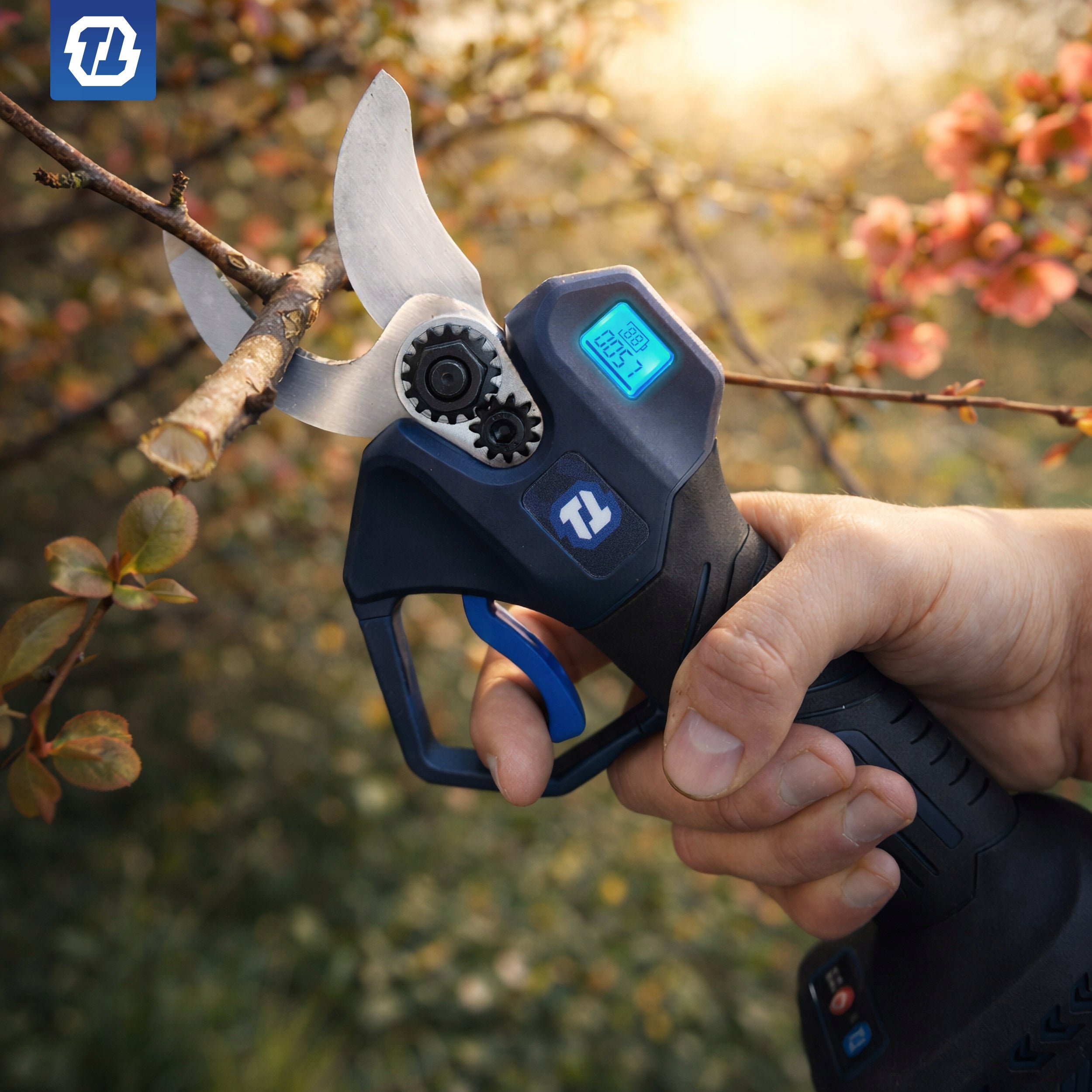CORDLESS ELECTRIC PRUNING SHEAR FOR BRANCHES SHEARS 2 AH GARDEN TECHTOOL Packaging status original