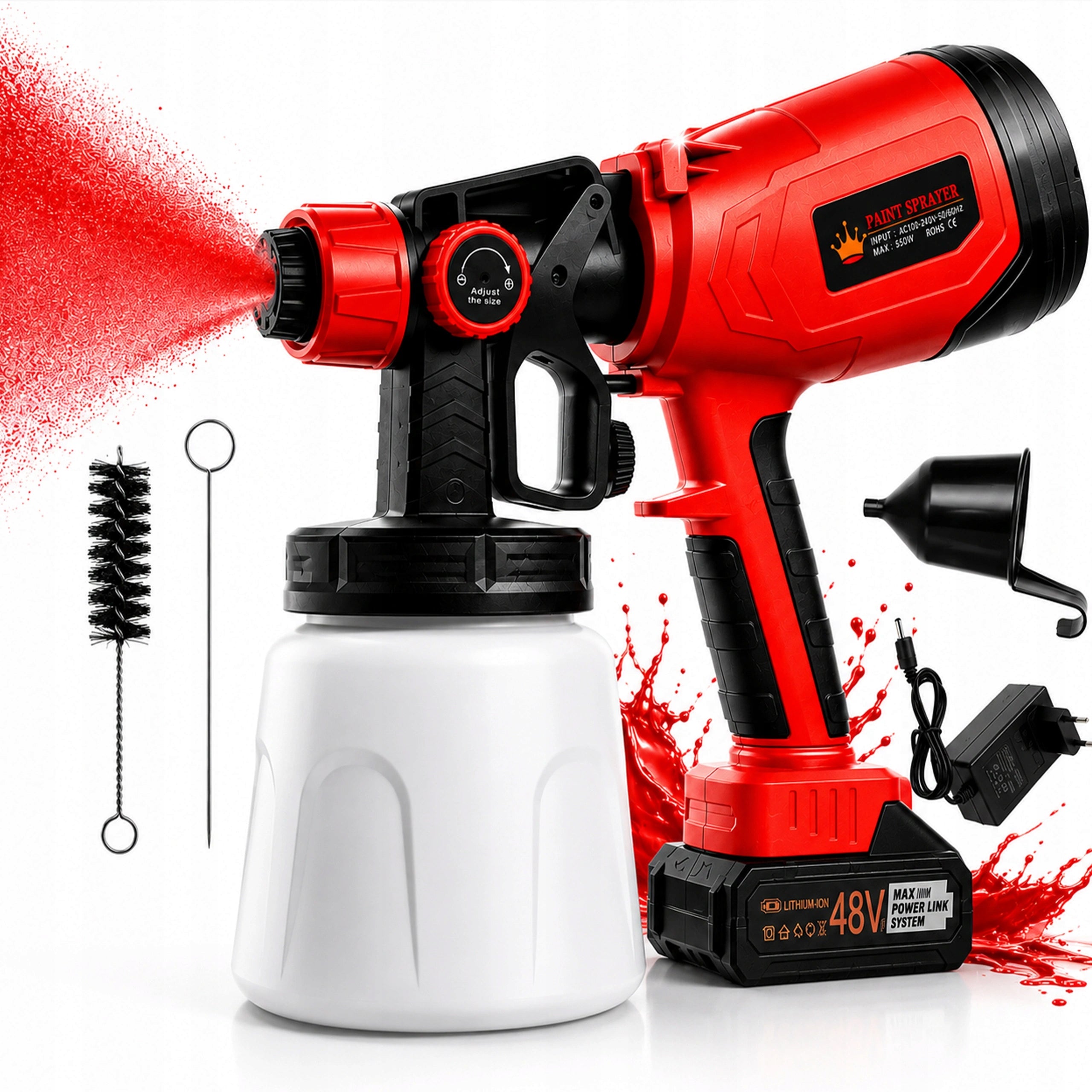 CORDLESS FENCE CEILING WALL PAINT GUN ETC 2AH BATTERY Manufacturer code 5907419769243
