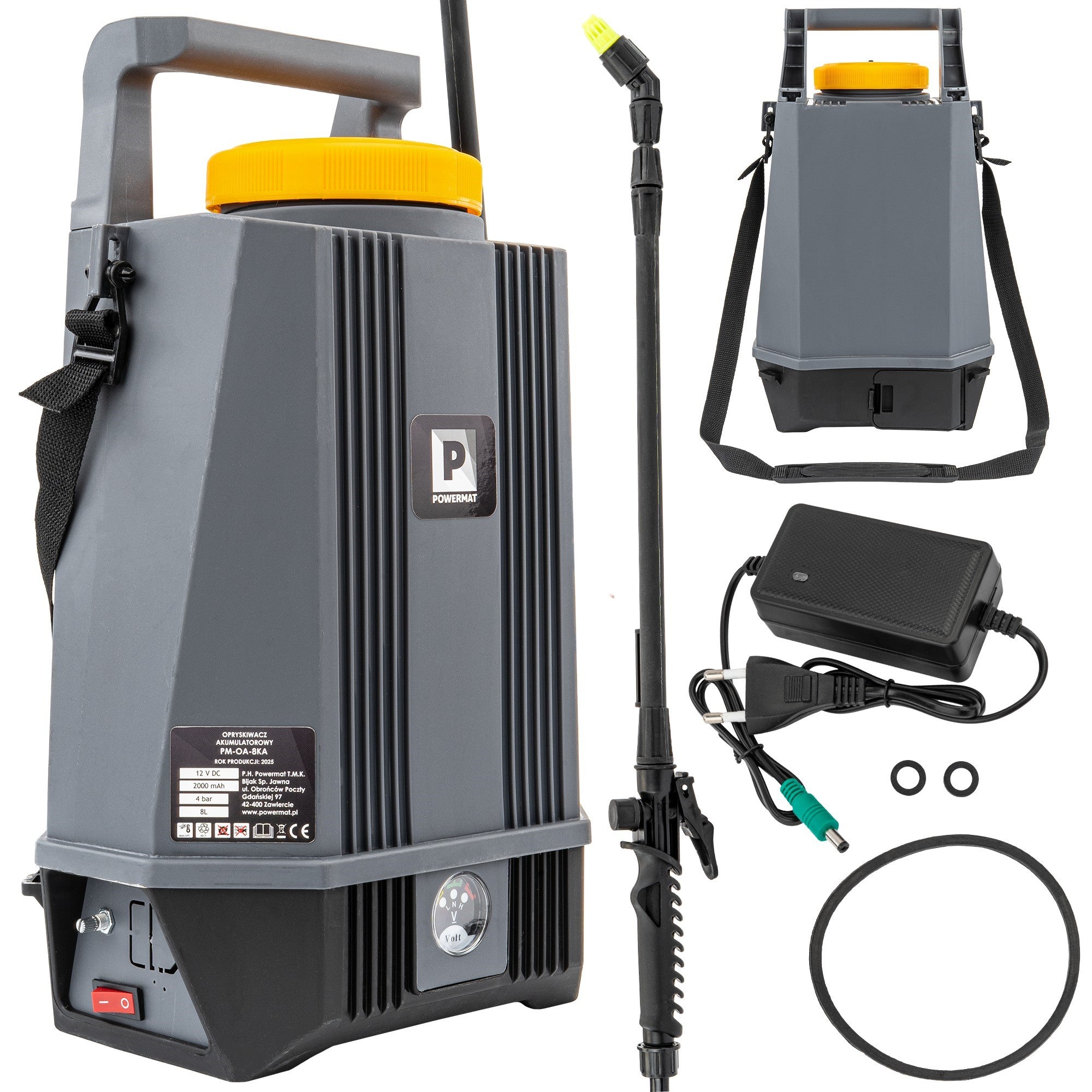 CORDLESS GARDEN ARM PRESSURE SPRAYER LIGHTWEIGHT 2AH LI-ION 8L