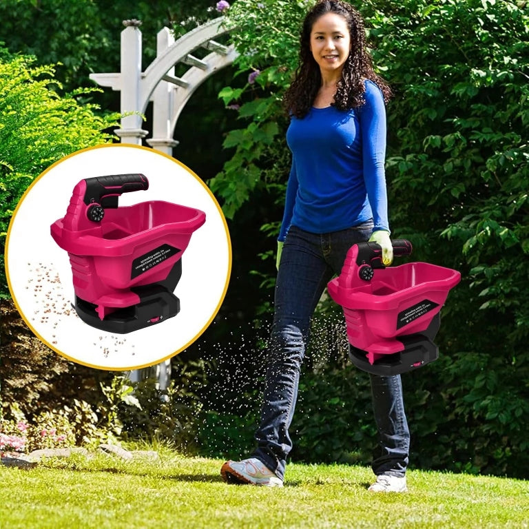 CORDLESS GARDEN FERTILIZER SEED SPREADER ADJUSTABLE MANUAL Packaging status original