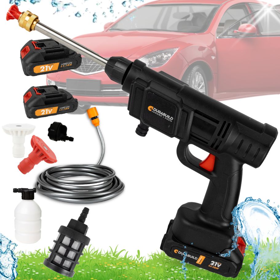 CORDLESS GARDEN PRESSURE WASHER FOR CUBE WINDOWS 2x BATTERY