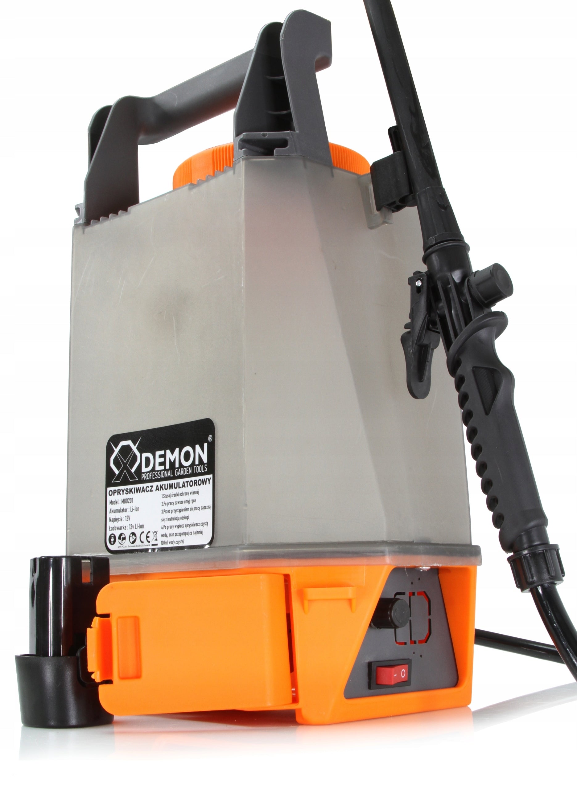 CORDLESS GARDEN SPRAYER ELECTRIC LIGHT 5L LANCE SET DEMON Power supply rechargeable battery