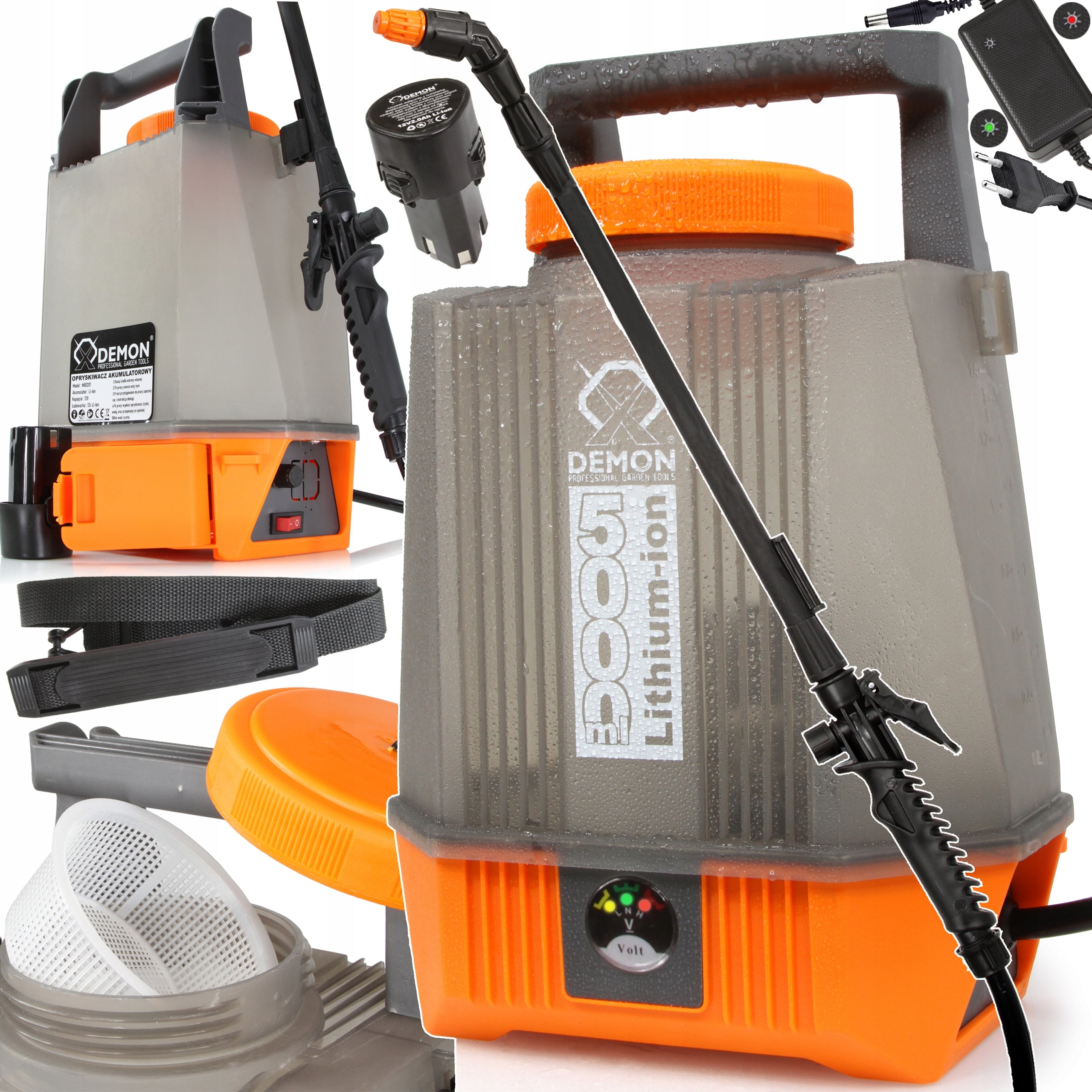 CORDLESS GARDEN SPRAYER ELECTRIC LIGHT 5L LANCE SET DEMON