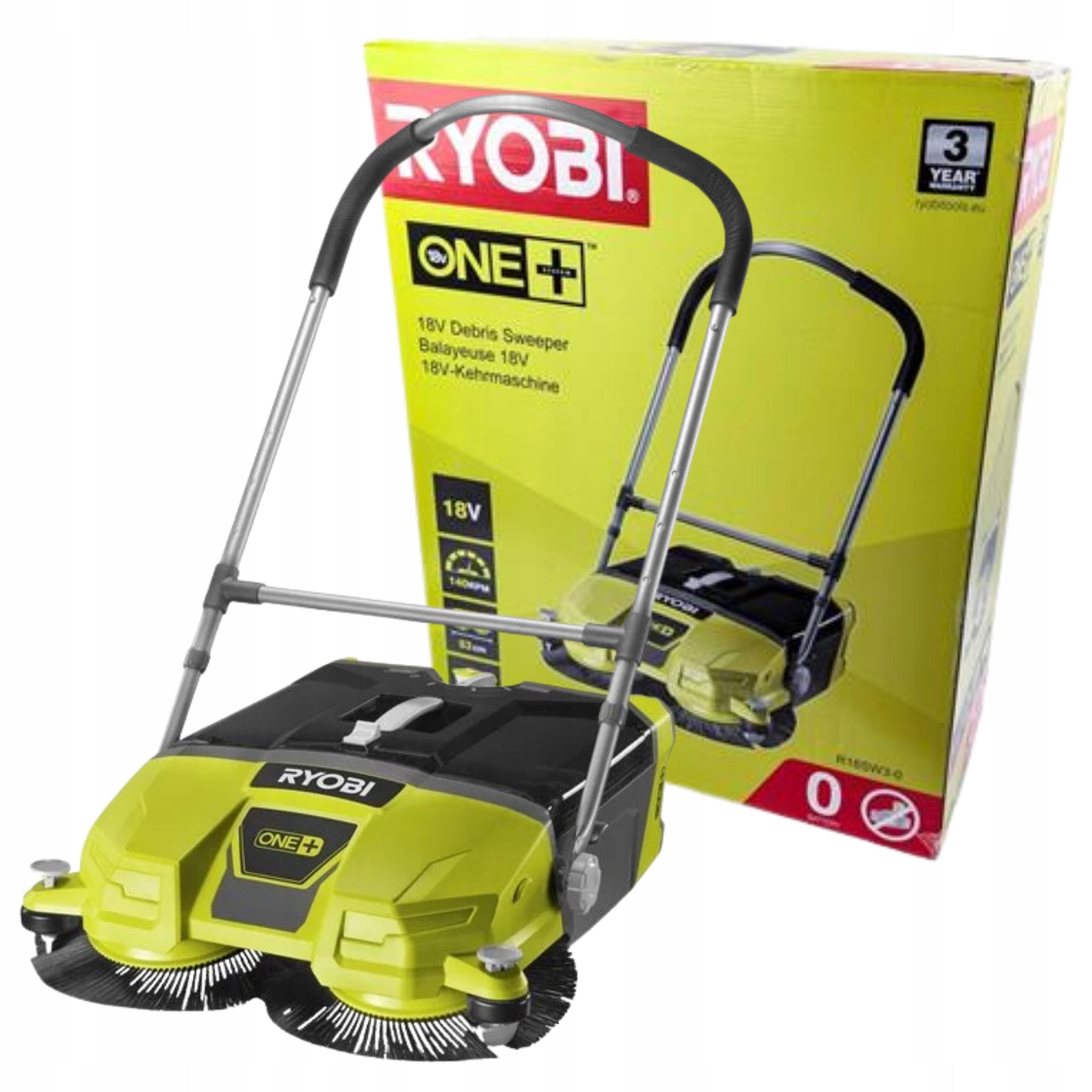 CORDLESS GARDEN SWEEPER 140 RPM 53CM 18V ONE+ RYOBI R18SW3-0