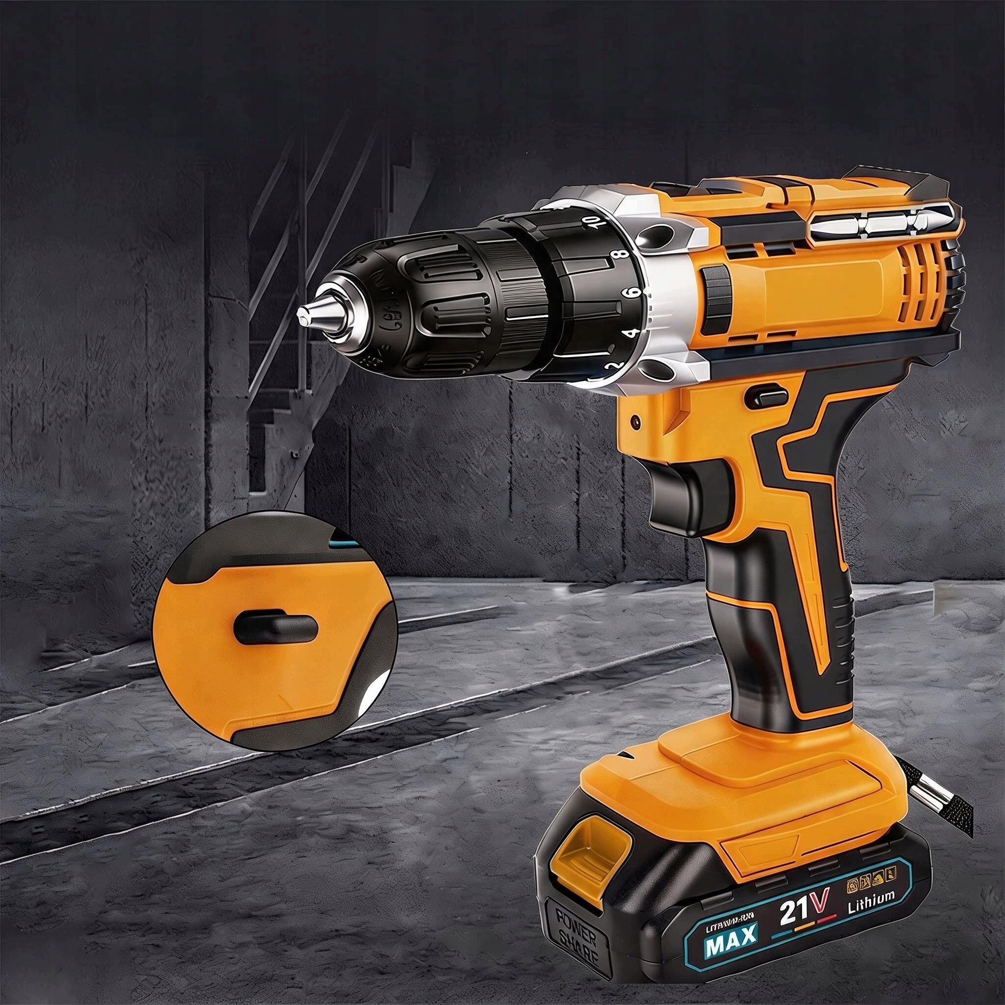 CORDLESS HAMMER DRILL LI-ION 2 BATTERIES KEYLESS CHUCK Brand no brand