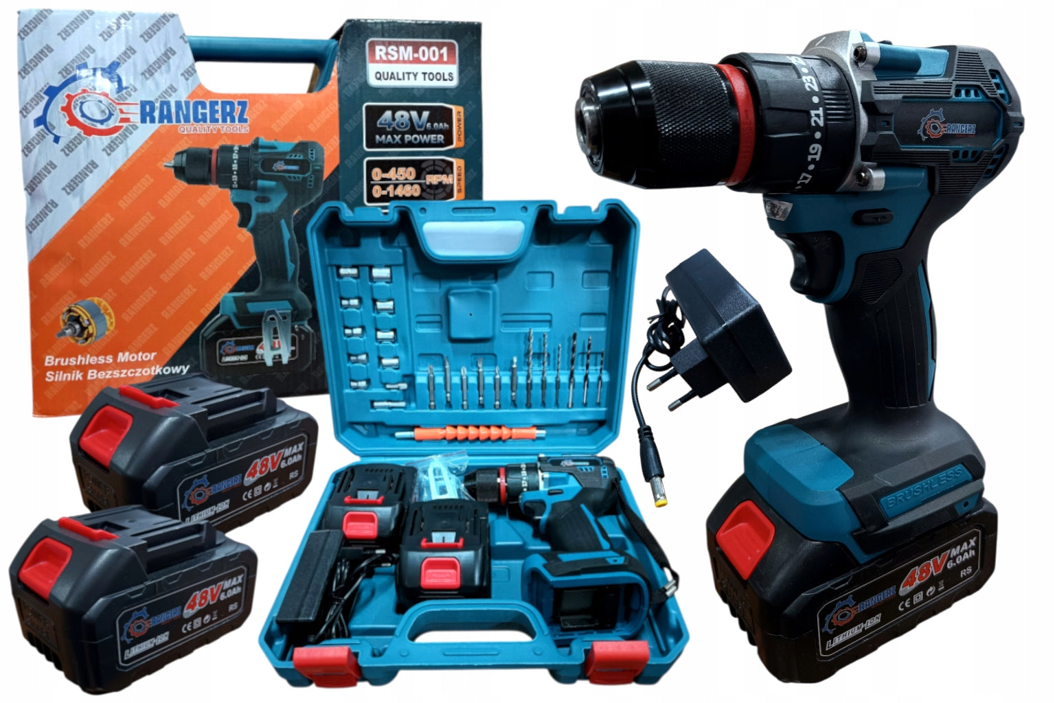 CORDLESS HAMMER DRILL LI-ION 2X48V 6AH 46NM 2-SPEED