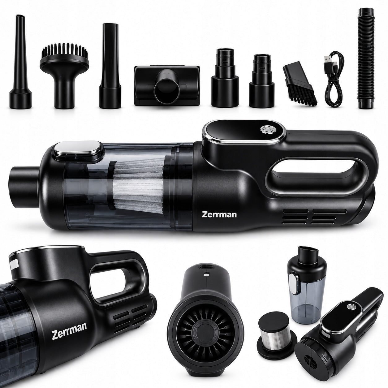CORDLESS HANDHELD HOME CAR VACUUM CLEANER PORTABLE 100W KIT