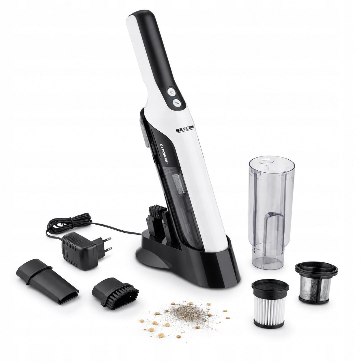 CORDLESS HANDHELD VACUUM CLEANER QUIET 30MIN 120W ACCESSORIES SEVERIN HV 7140