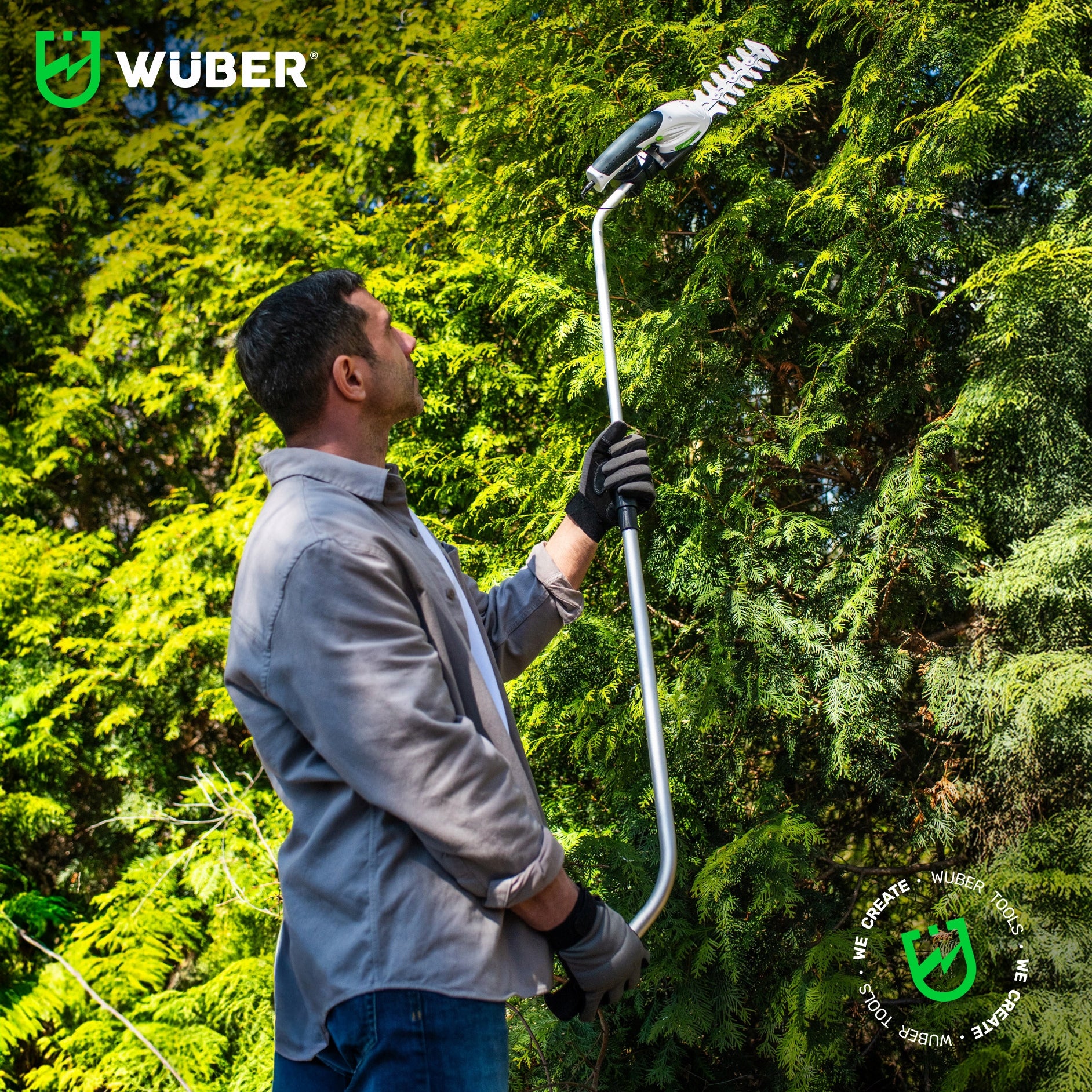 CORDLESS HEDGE GRASS SHEARS 2IN1 TRIMMER USB-C 120 MM +2xBLADE Maximum cut branch thickness 83 mm