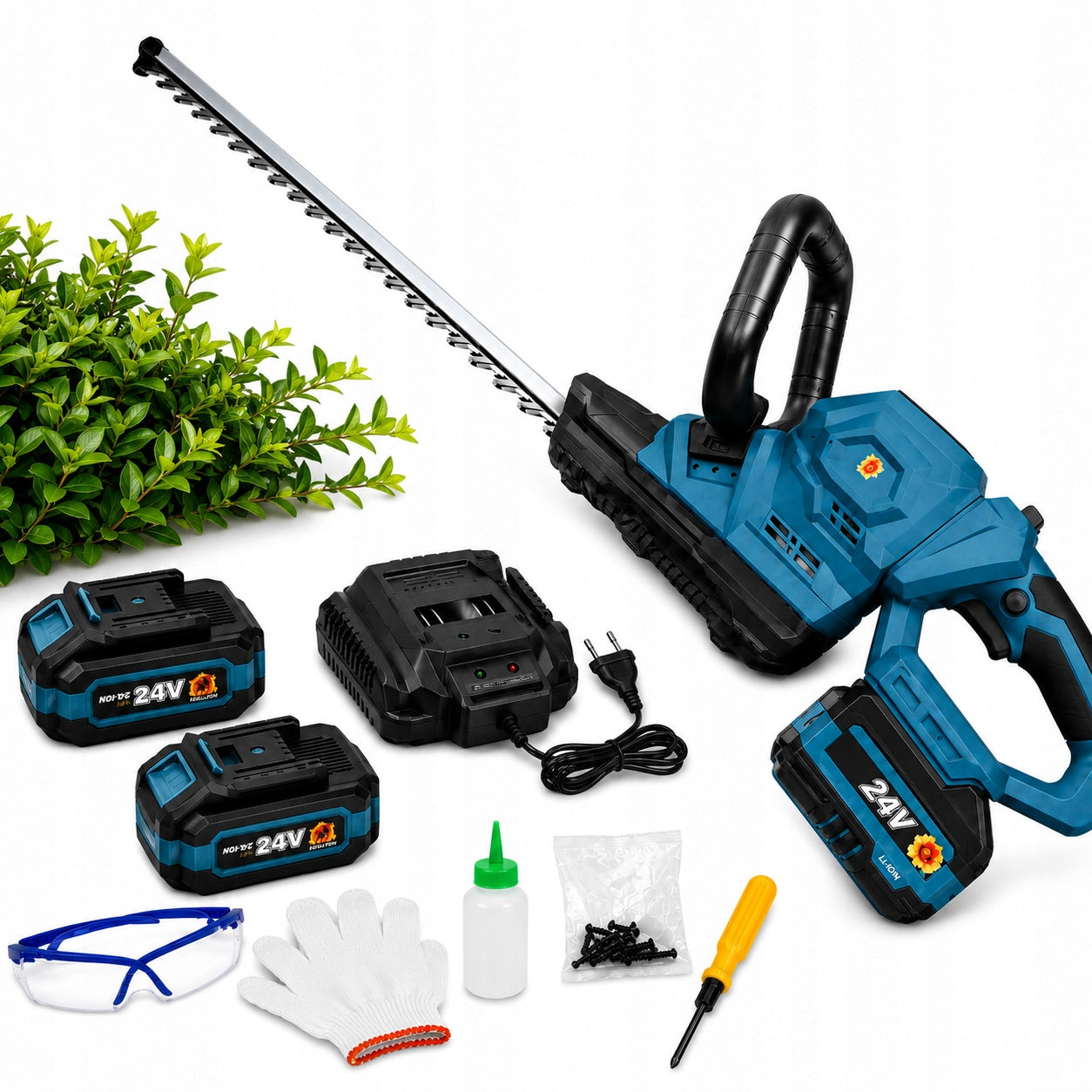 CORDLESS HEDGE TRIMMER 2xAKU 24V 4AH SET 51CM