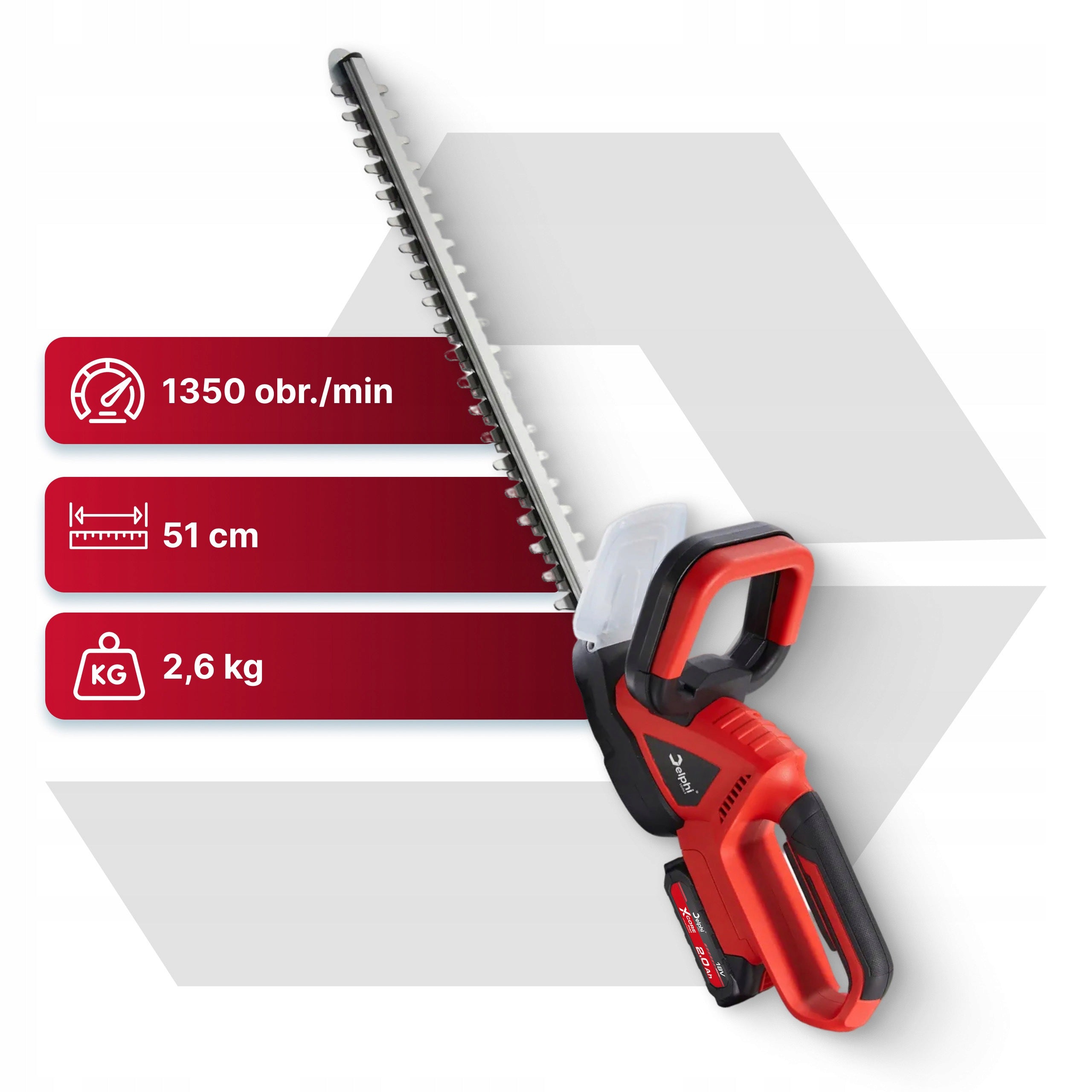 CORDLESS HEDGE TRIMMER FOR CUTTING BUSH TRIMMING 51 cm STRONG Packaging status original