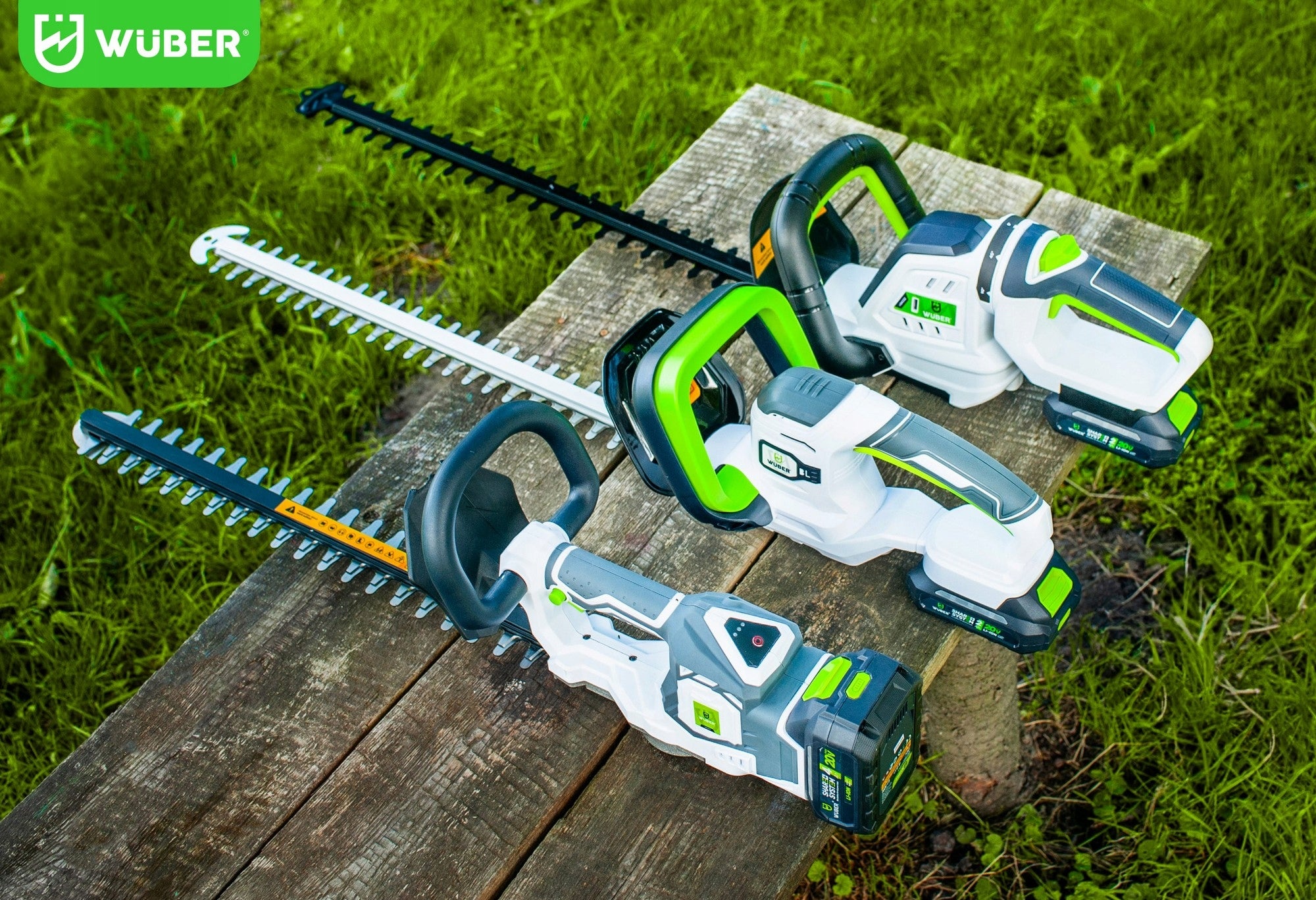 CORDLESS HEDGE TRIMMER FOR CUTTING PRUNING BUSHES 48 CM WUBER Power supply battery operated