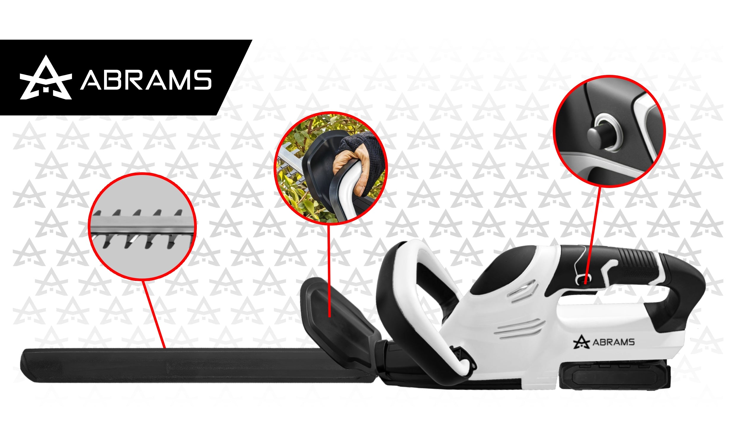 CORDLESS HEDGE TRIMMER SHRUB ELECTRIC SHEARS STRONG Power supply battery operated electric from mains handheld