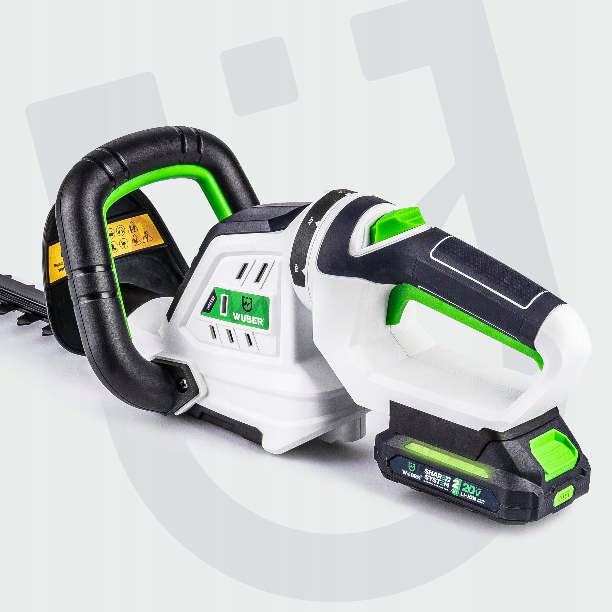 CORDLESS HEDGE TRIMMERS 2X TRIMMING BATTERY 50 CM WUBER Power supply battery operated