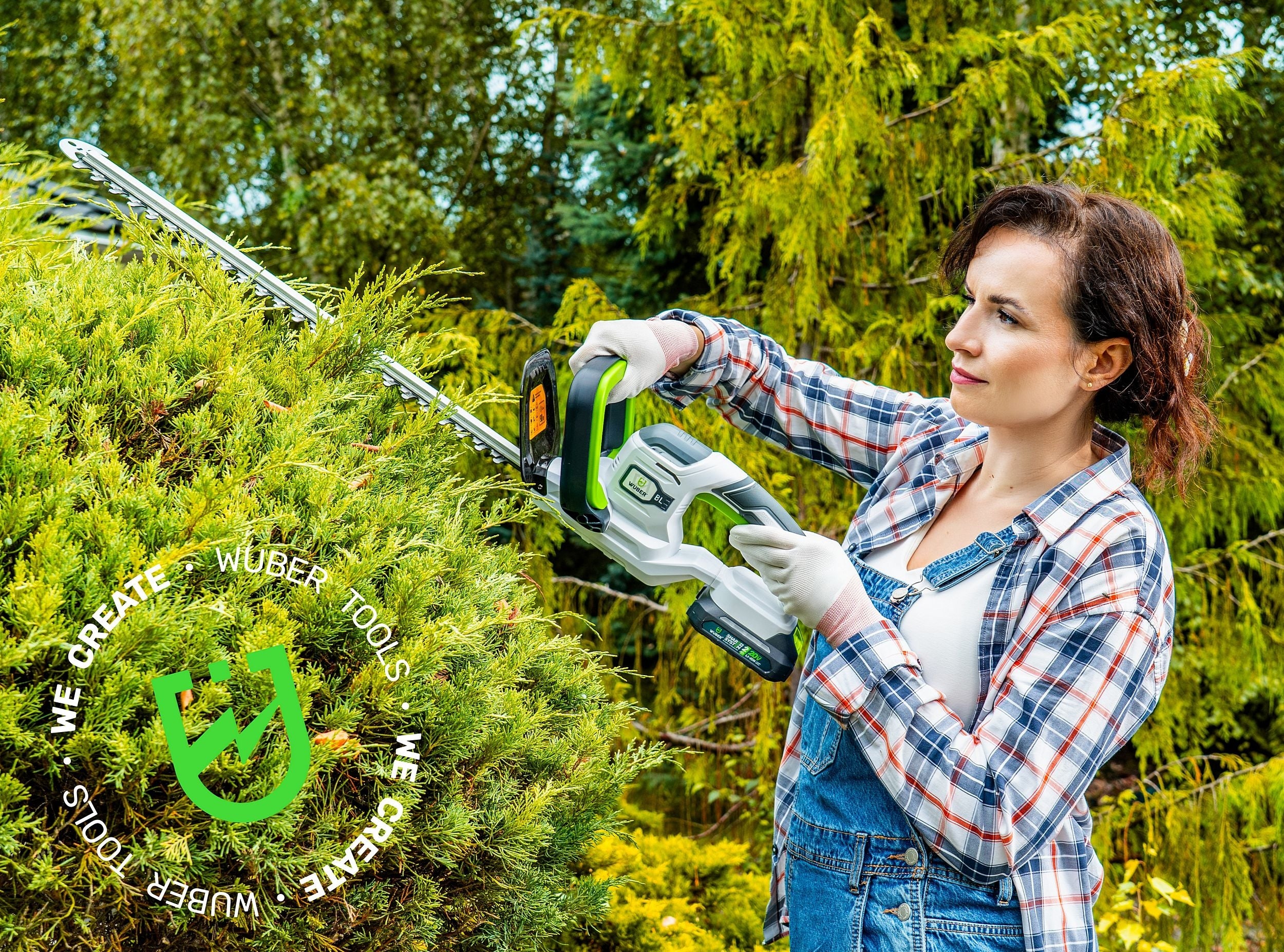CORDLESS HEDGE TRIMMERS FOR CUTTING PRUNING BUSHES 51 CM WUBER Packaging status original
