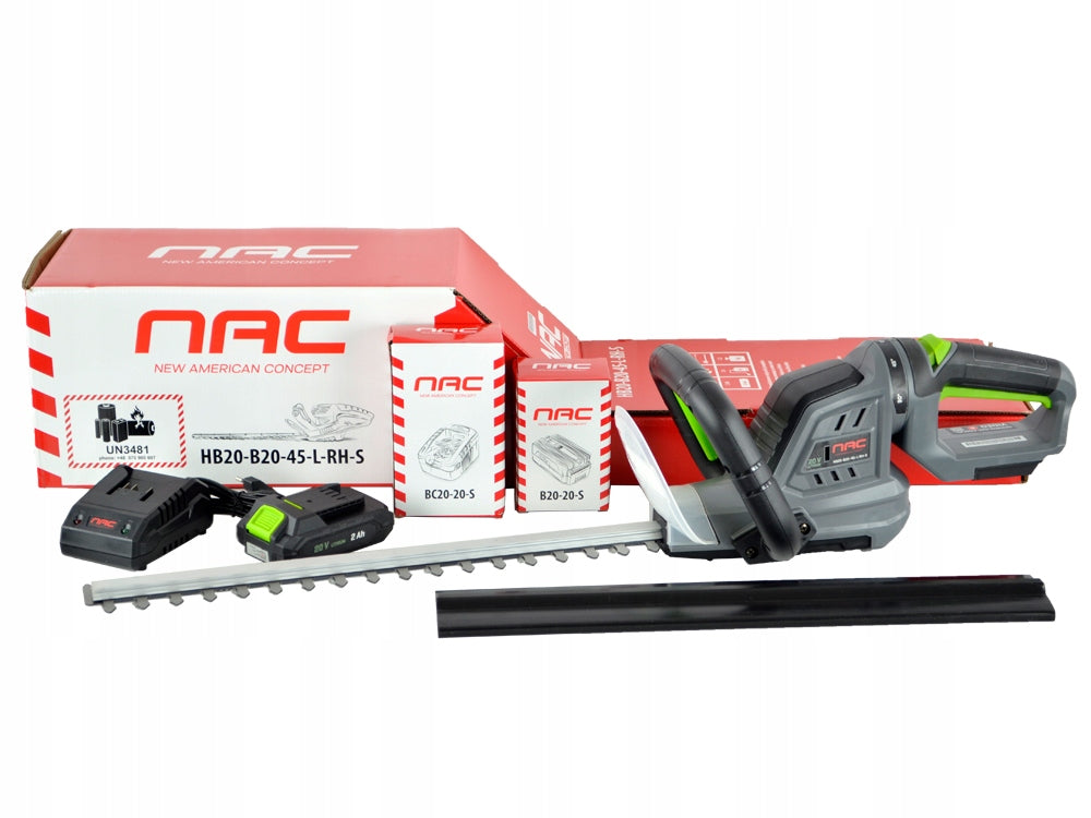 CORDLESS HEDGE TRIMMERS NAC 20 V BLADE 45 CM ROTATING HANDLE Brand NAC