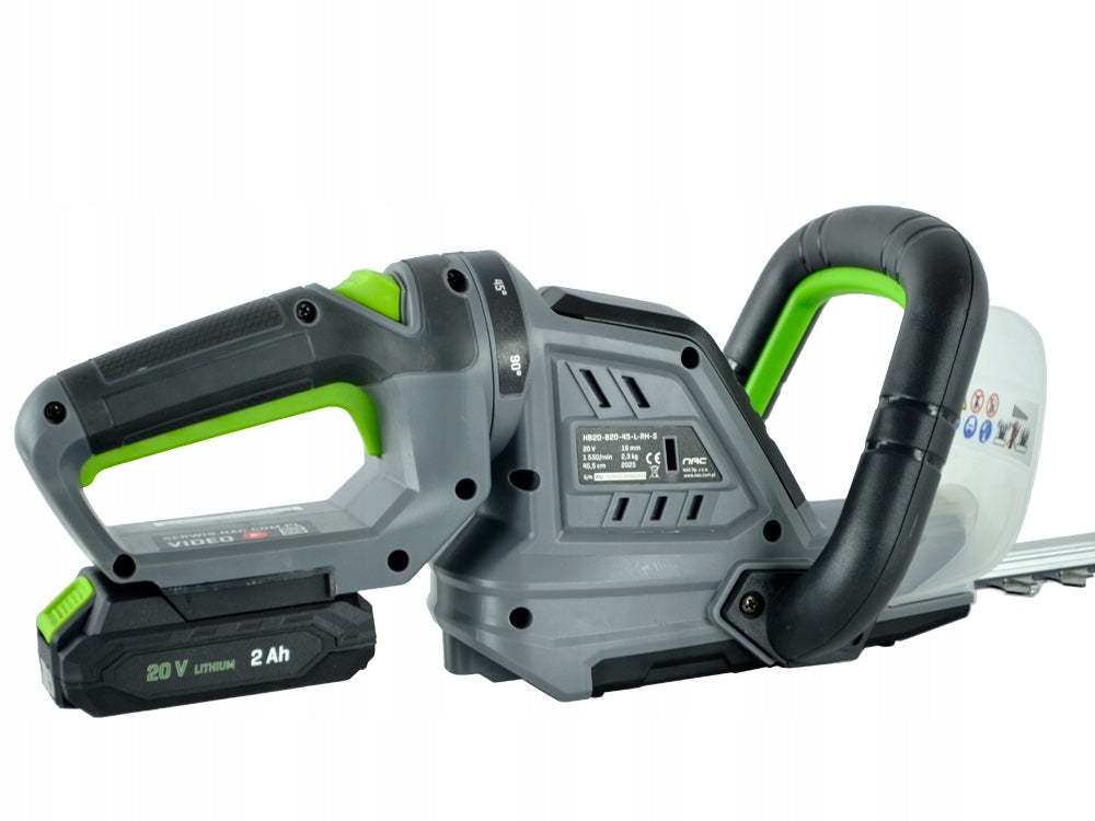 CORDLESS HEDGE TRIMMERS NAC 20 V BLADE 45 CM ROTATING HANDLE Product weight with unit packaging 3.5 kg