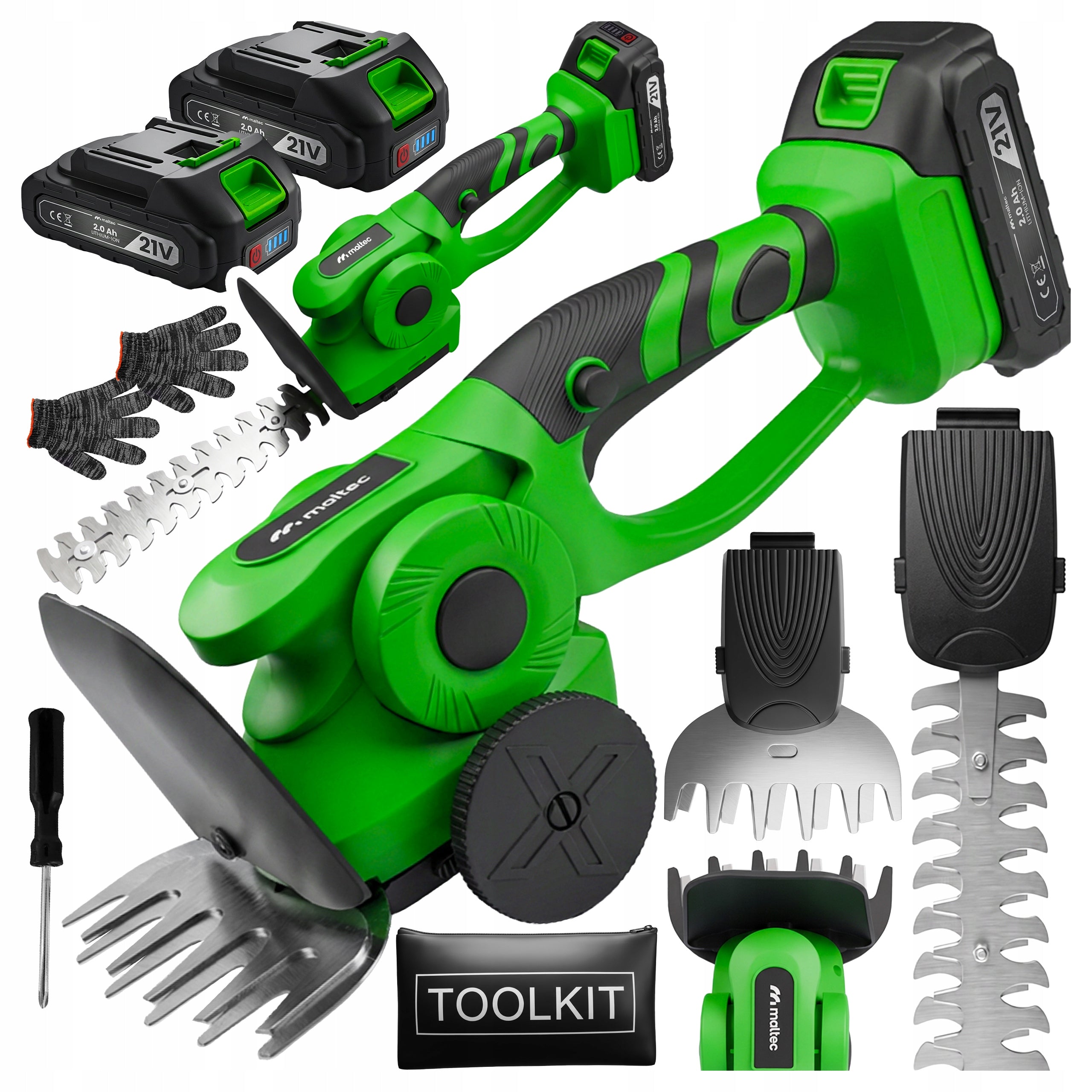 CORDLESS HEDGE TRIMMING SHEARS GRASS SHRUBS 500W SET