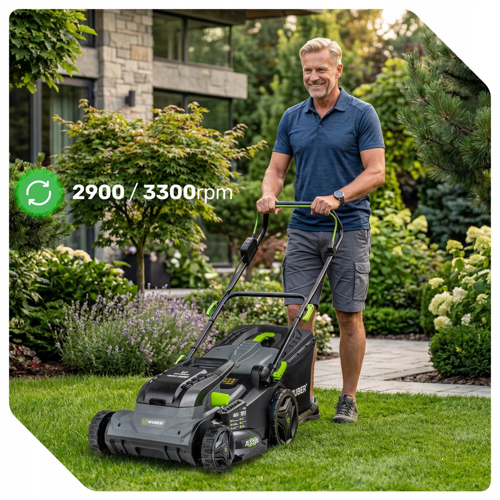 CORDLESS LAWN MOWER 40V RUSTLESS 43CM 1xAKU 4AH STRONG 45L MULCH Packaging status original