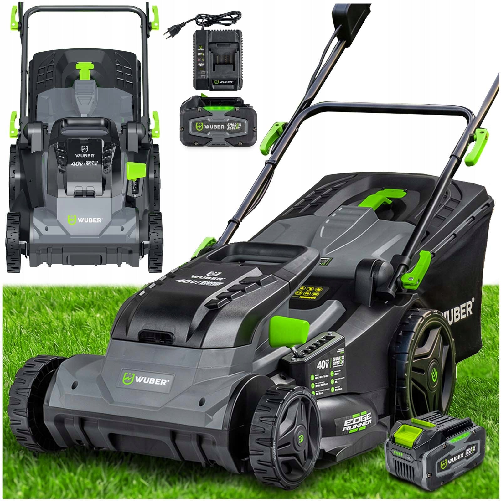 CORDLESS LAWN MOWER 40V RUSTLESS 43CM 1xAKU 4AH STRONG 45L MULCH