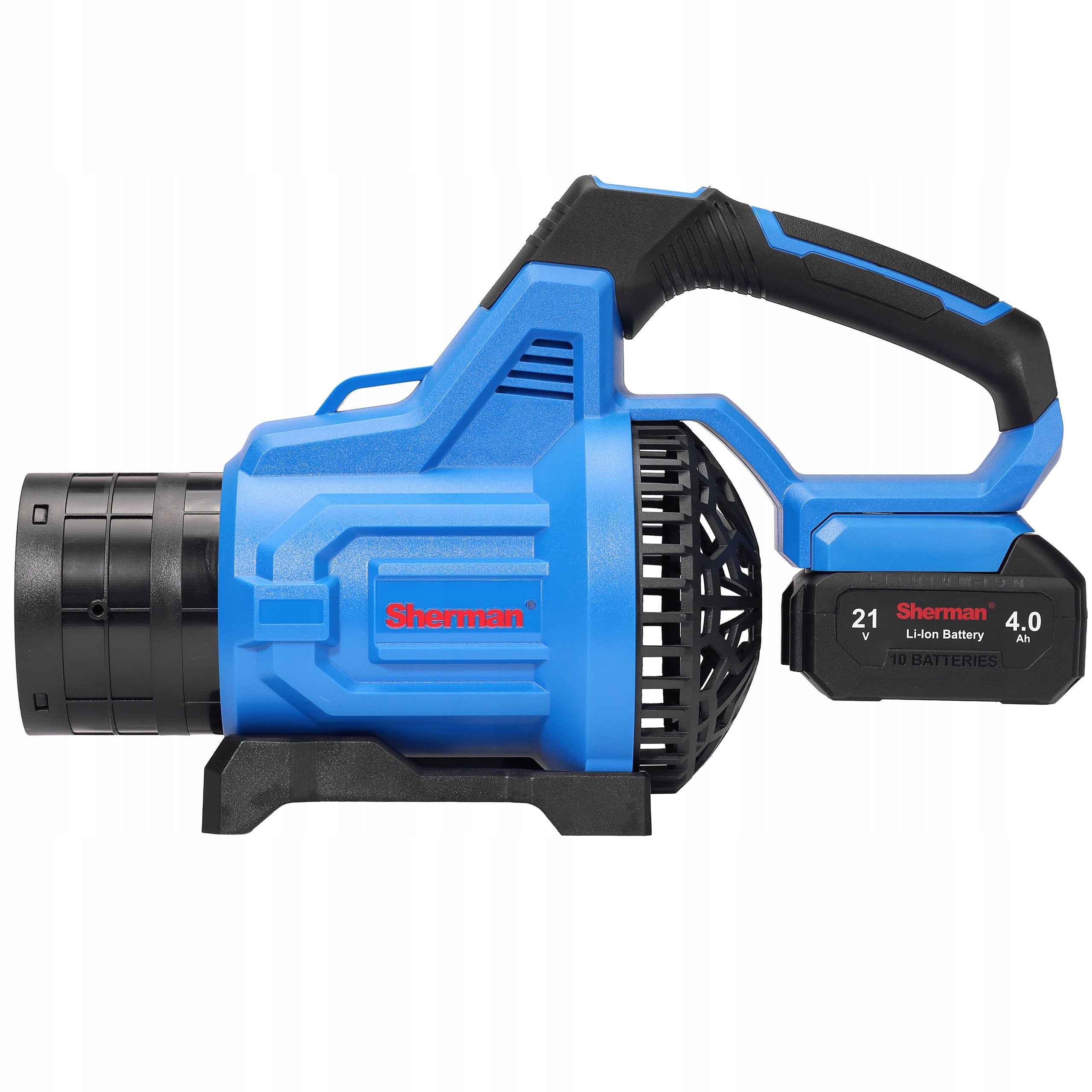 CORDLESS LEAF BLOWER SHERMAN XXL: 2x AKU CHARGER 16.5m³/min Air velocity 180 km/h