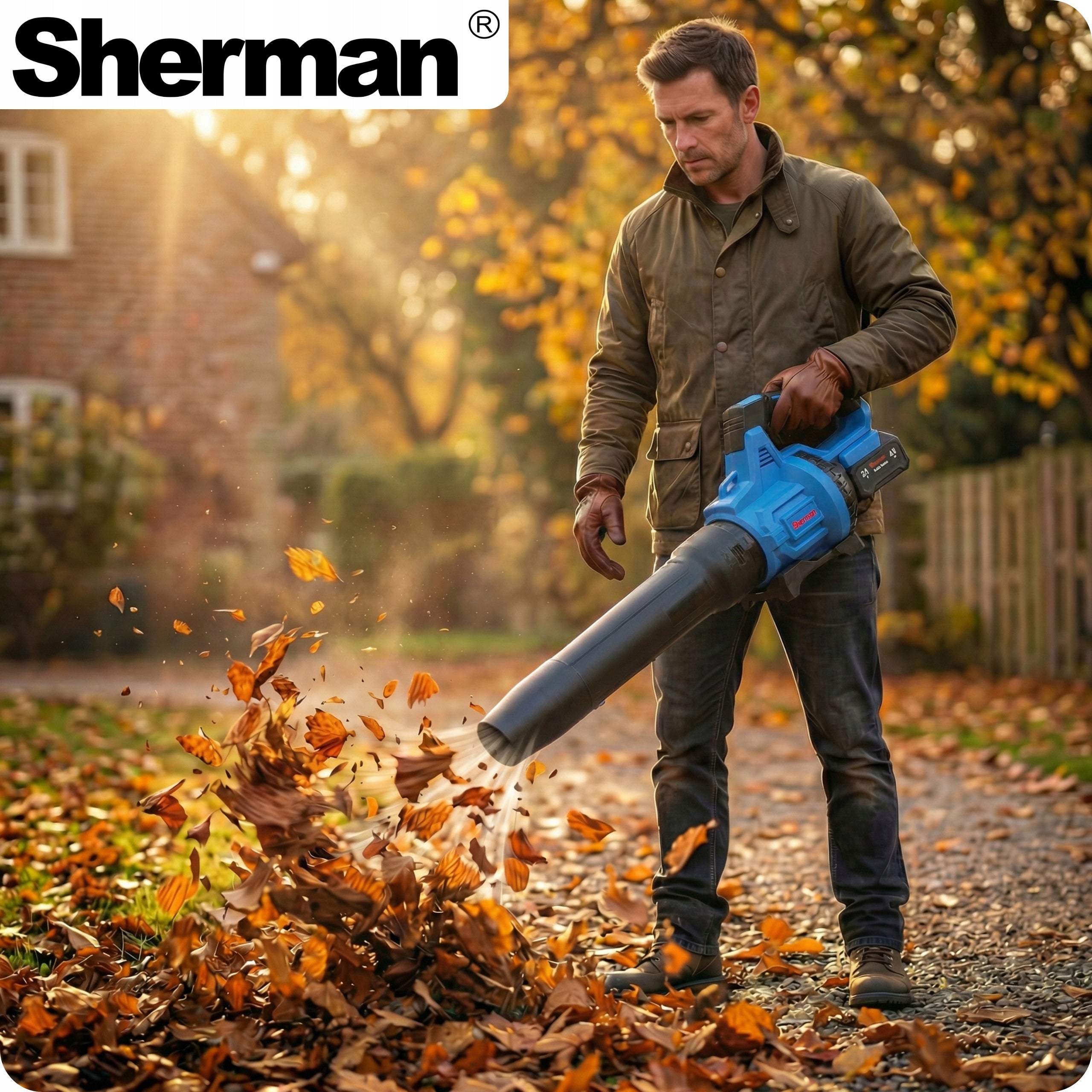 CORDLESS LEAF BLOWER SHERMAN XXL: 2x AKU CHARGER 16.5m³/min Manufacturer code DMUCHAWA DO LIŚCI AKUMULATOROWA ET-508