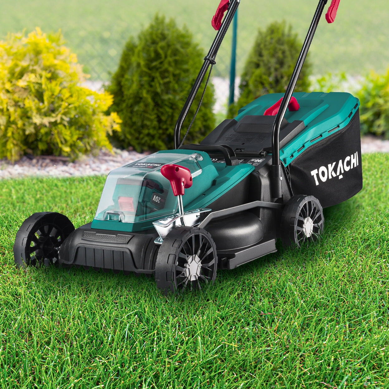 CORDLESS MOWER 33CM INDUCTION 20V AKU 2x4Ah BASKET 32L + CHARGER Manufacturer code NAR/KOS/A/02