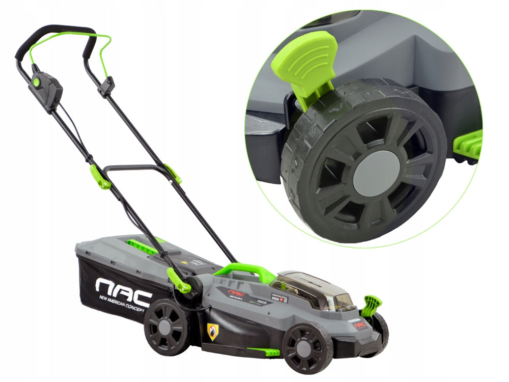 CORDLESS MOWER NAC 20 V 4 Ah WIDTH 33 CM BASKET 32 L LIGHT STRONG Brand NAC