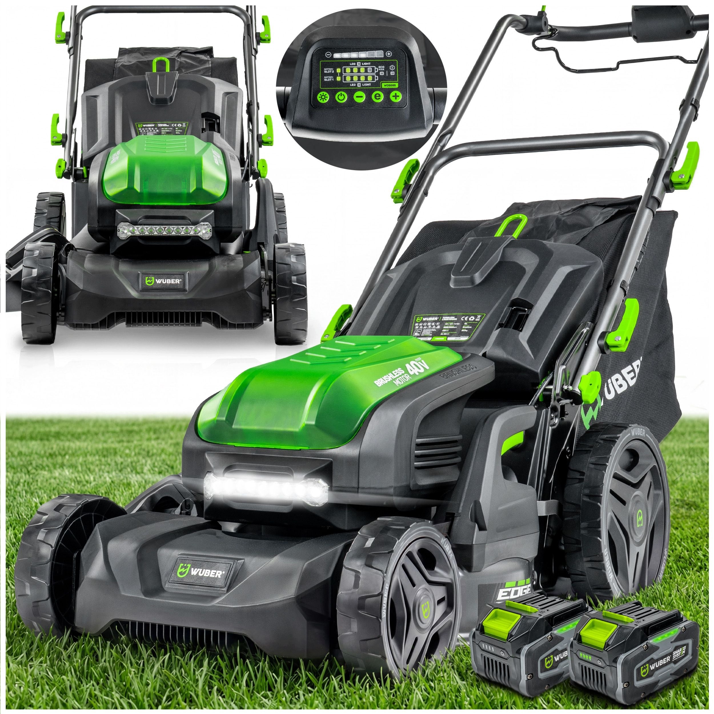 CORDLESS MOWER WITH DRIVE 47CM 2xAKU 4AH 40V CHARGE STRONG OPERATION 60 MIN