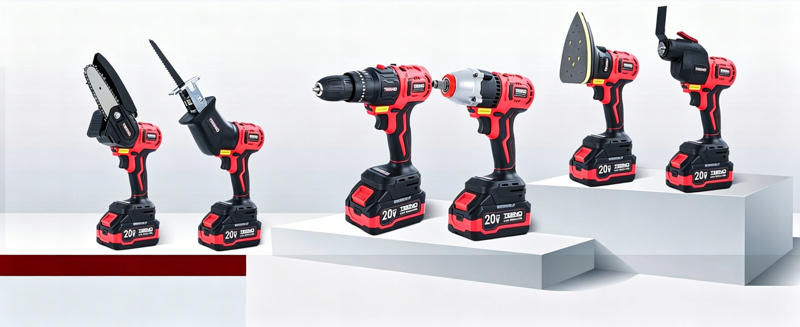 CORDLESS MULTI-TOOL 6W1 DRILL WRENCHES CHAINSAWS 20V 3.0 Ah 2 BATTERIES Packaging status original