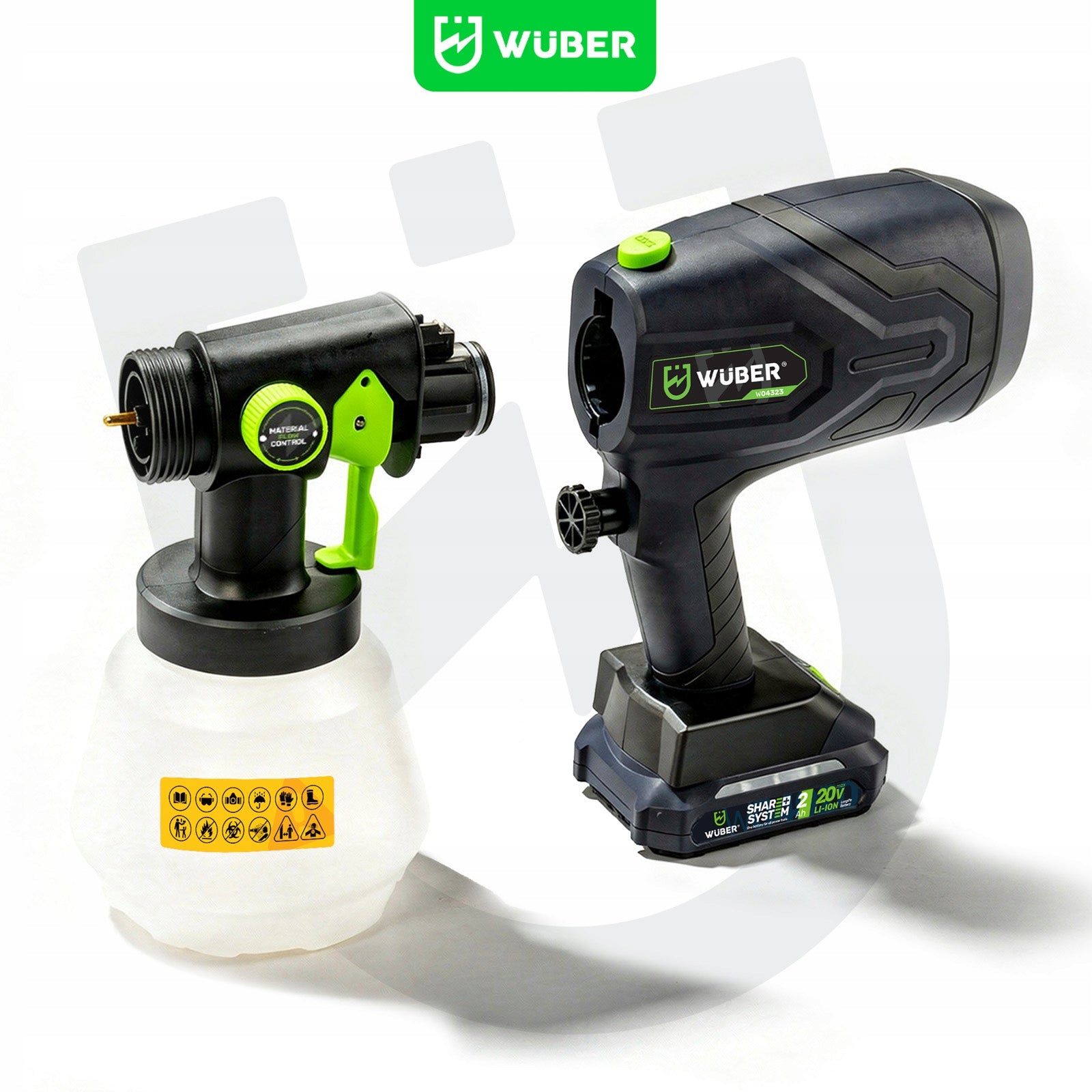 CORDLESS PAINT GUN 4XNOZZLES PAINTING PRIMING 200W STRONG Packaging status original