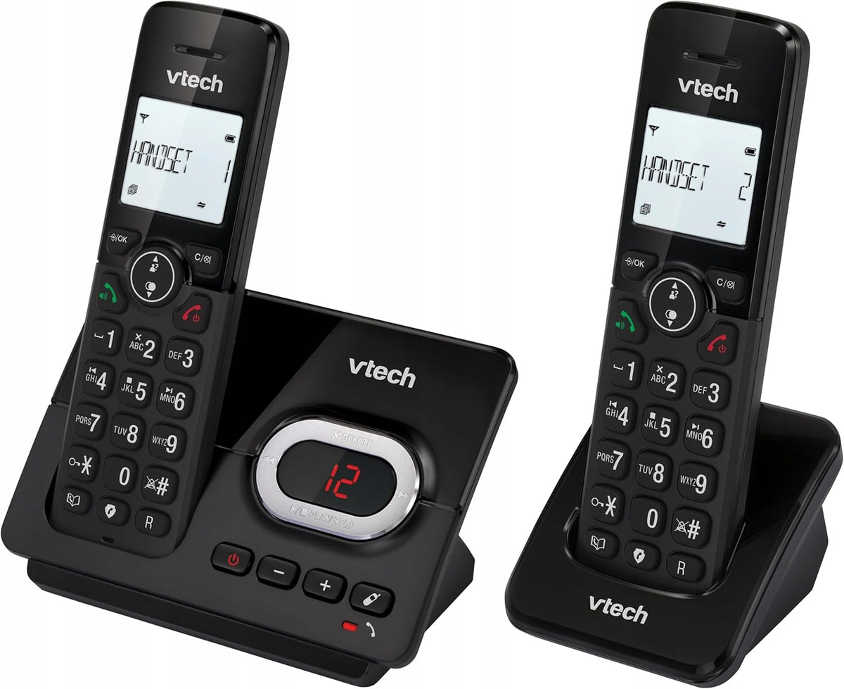 CORDLESS PHONE WITH SECRETARY FOR SENIOR WITH 2 HEADPHONES BLACK Brand no brand