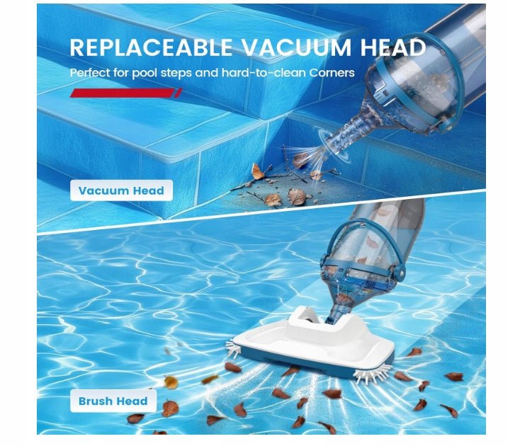 CORDLESS POOL VACUUM CLEANER WIRELESS HEAD 34cm SUCTION 4200l/h Manufacturer no brand