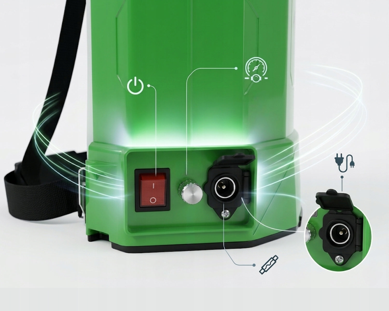 CORDLESS PRESSURE SPRAYER GARDEN SQUARE PORTABLE 8Ah 10L Tank capacity 10 l