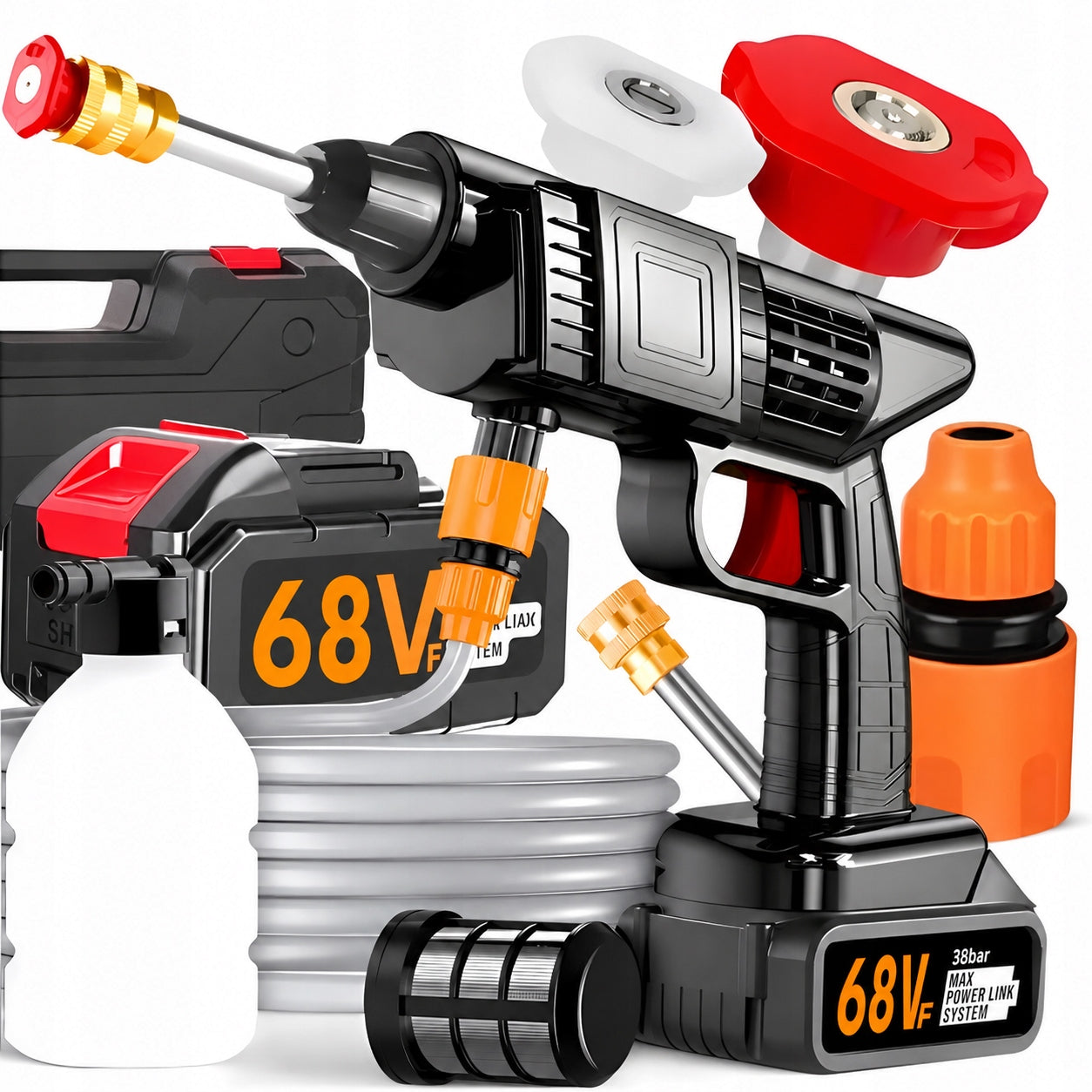 CORDLESS PRESSURE WASHER FOR CUBE GARDEN WINDOWS 2X BATTERY SET