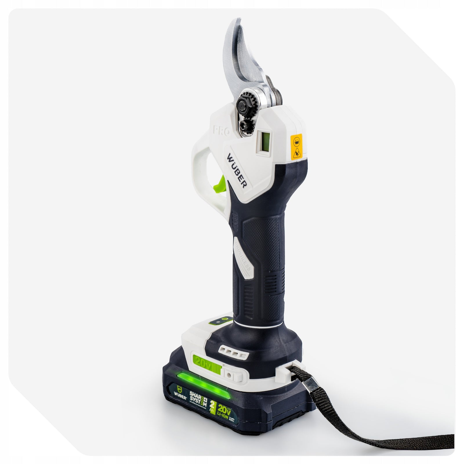 CORDLESS PRUNER 2.0 Ah GARDEN SHEARS FOR BRANCH 20V LCD + CHARGER Maximum cut branch thickness 30 mm