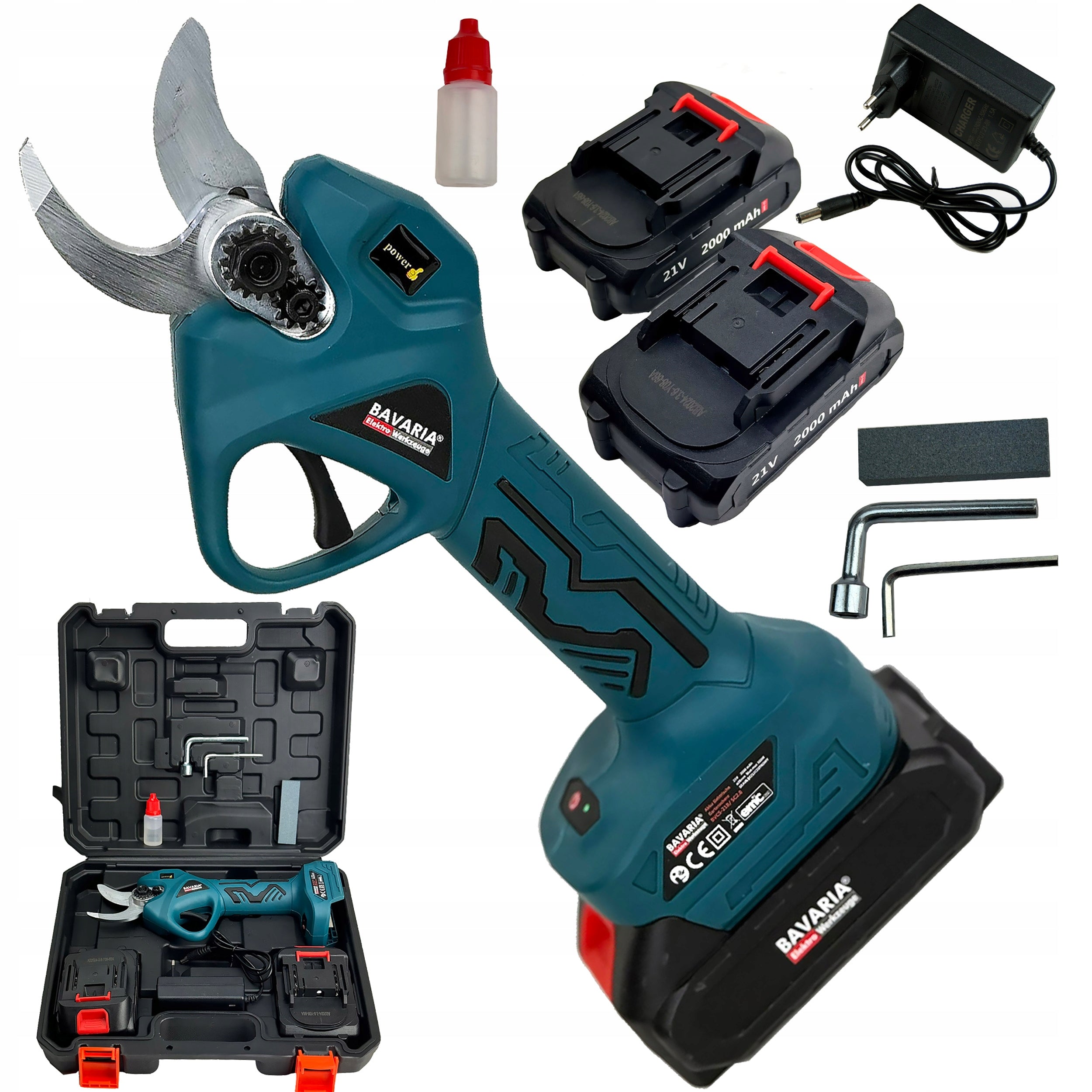 CORDLESS PRUNER BRUSHLESS ELECTRIC SHEARS 21V 300W BAVARIA