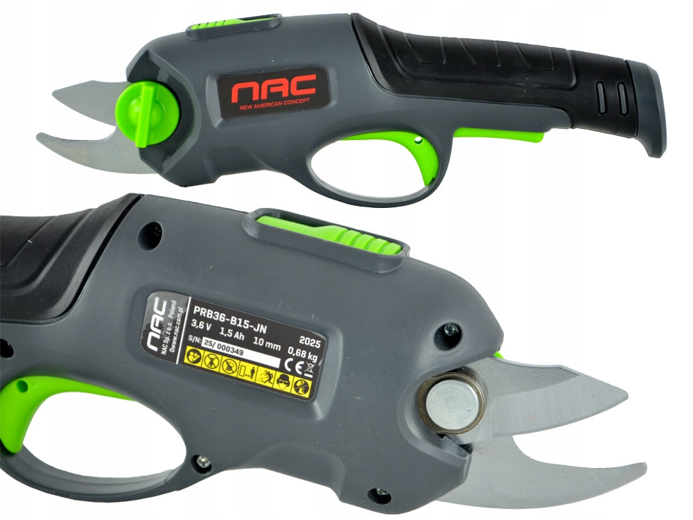 CORDLESS PRUNER FOR CUTTING BRANCHES NAC 1,5 Ah 800 CUTS ON 1 CHARGE Manufacturer code 40343