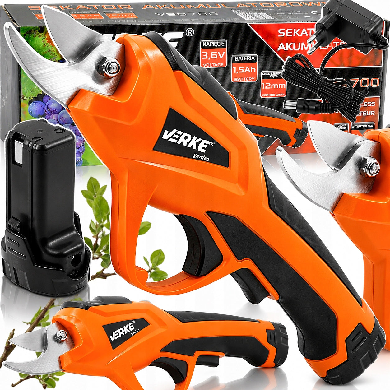 CORDLESS PRUNING SHEAR ELECTRIC GARDEN SHEARS AKU FOR SHRUB FLOWERS