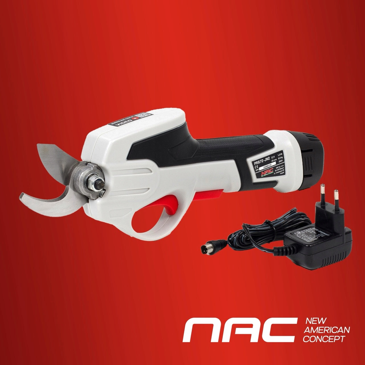 CORDLESS PRUNING SHEARS FOR BRANCHES NAC PRB72-JN2 7,2V + AKU AND CHARGER Power supply battery operated