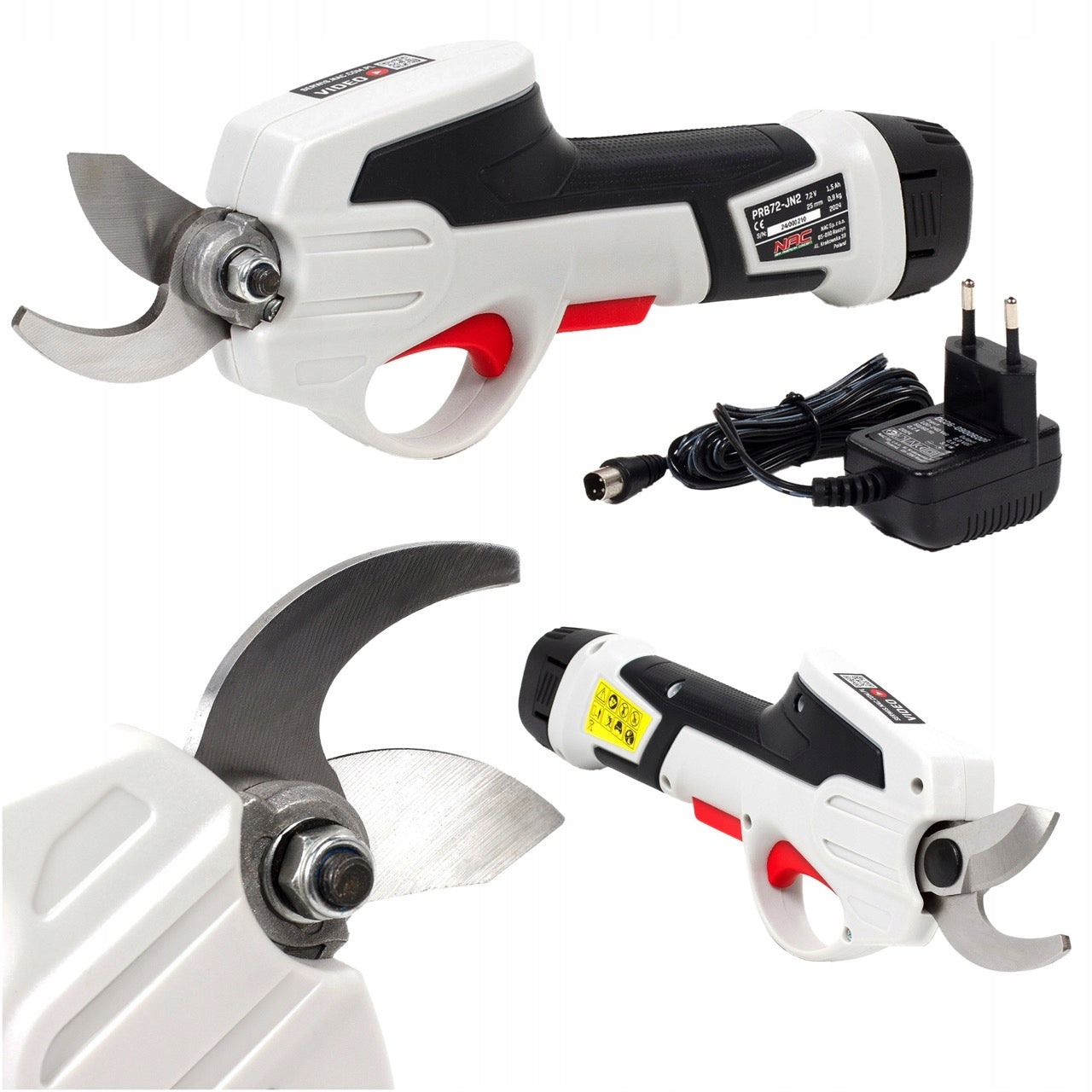 CORDLESS PRUNING SHEARS FOR BRANCHES NAC PRB72-JN2 7,2V + AKU AND CHARGER