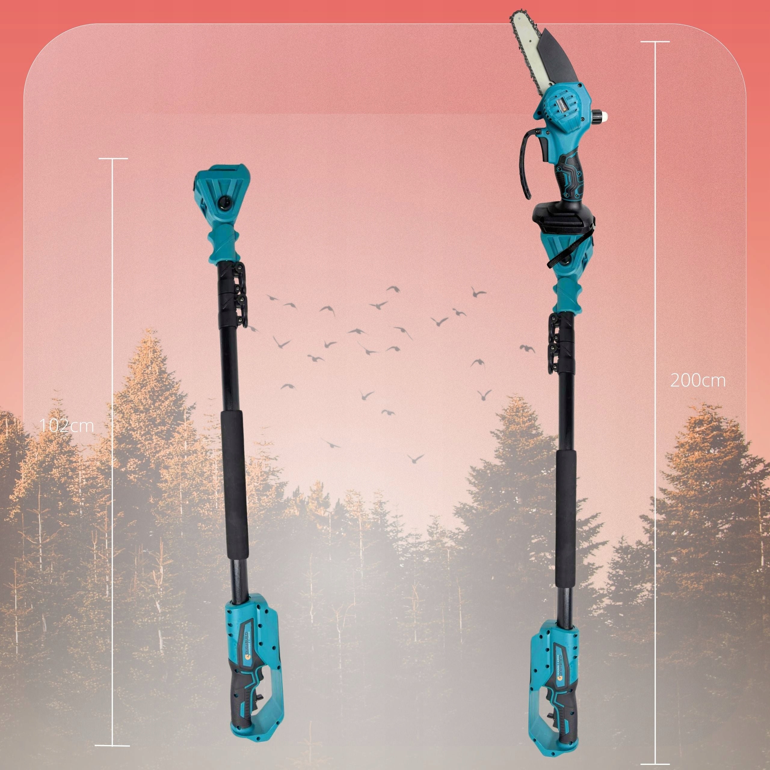 CORDLESS SAW BOOM TREE EXTENSION SET 21V 2M 2xAku Brand Durabuild