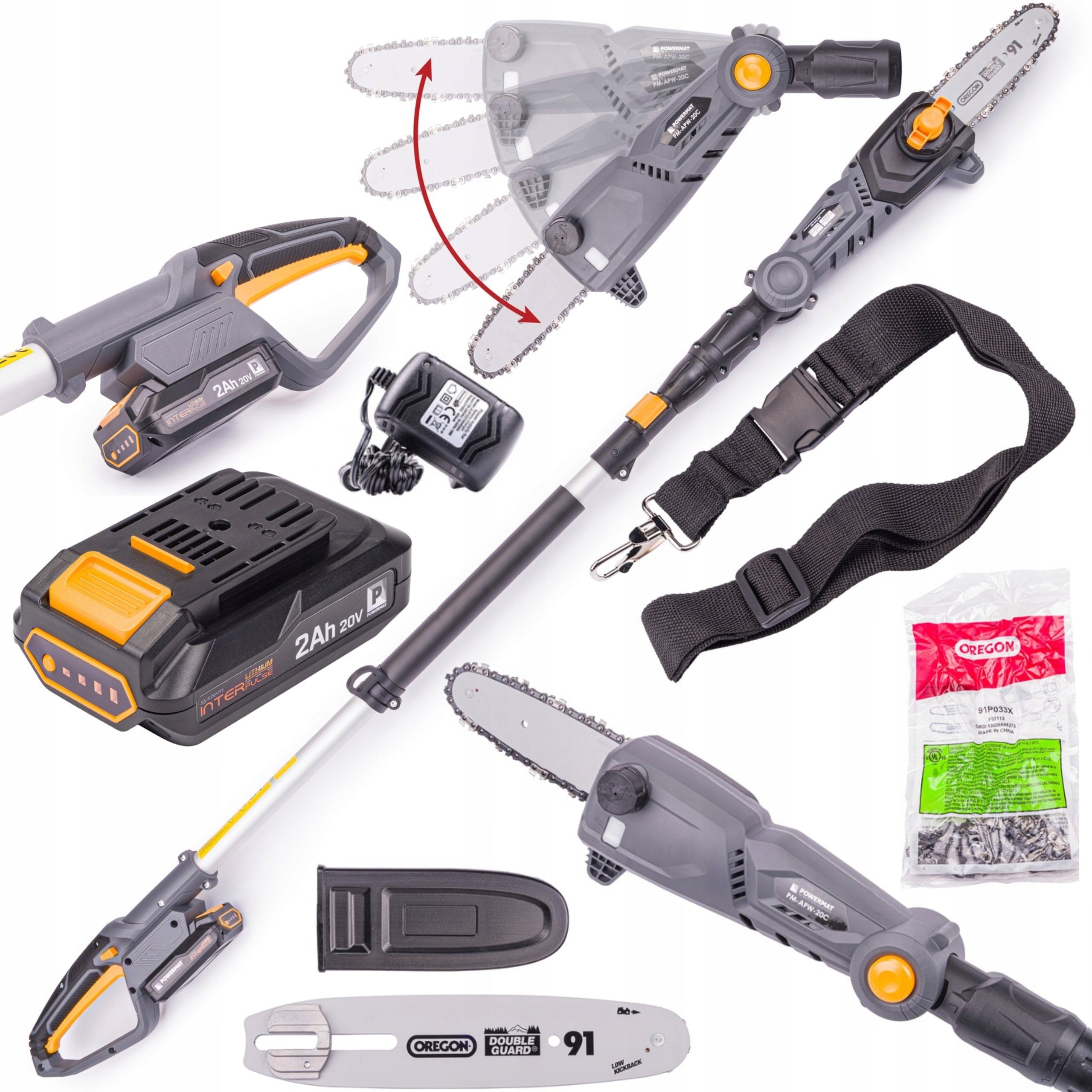 CORDLESS SAW FOR BRANCHES ON BOOM TRIMMER 20V + 2Ah Brand Powermat