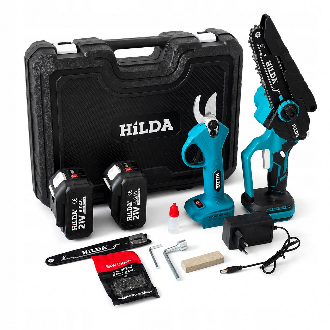 CORDLESS SAW PRUNER BOOM EXTENSION 2,5M 2AKU 4Ah HILDA Packaging status original