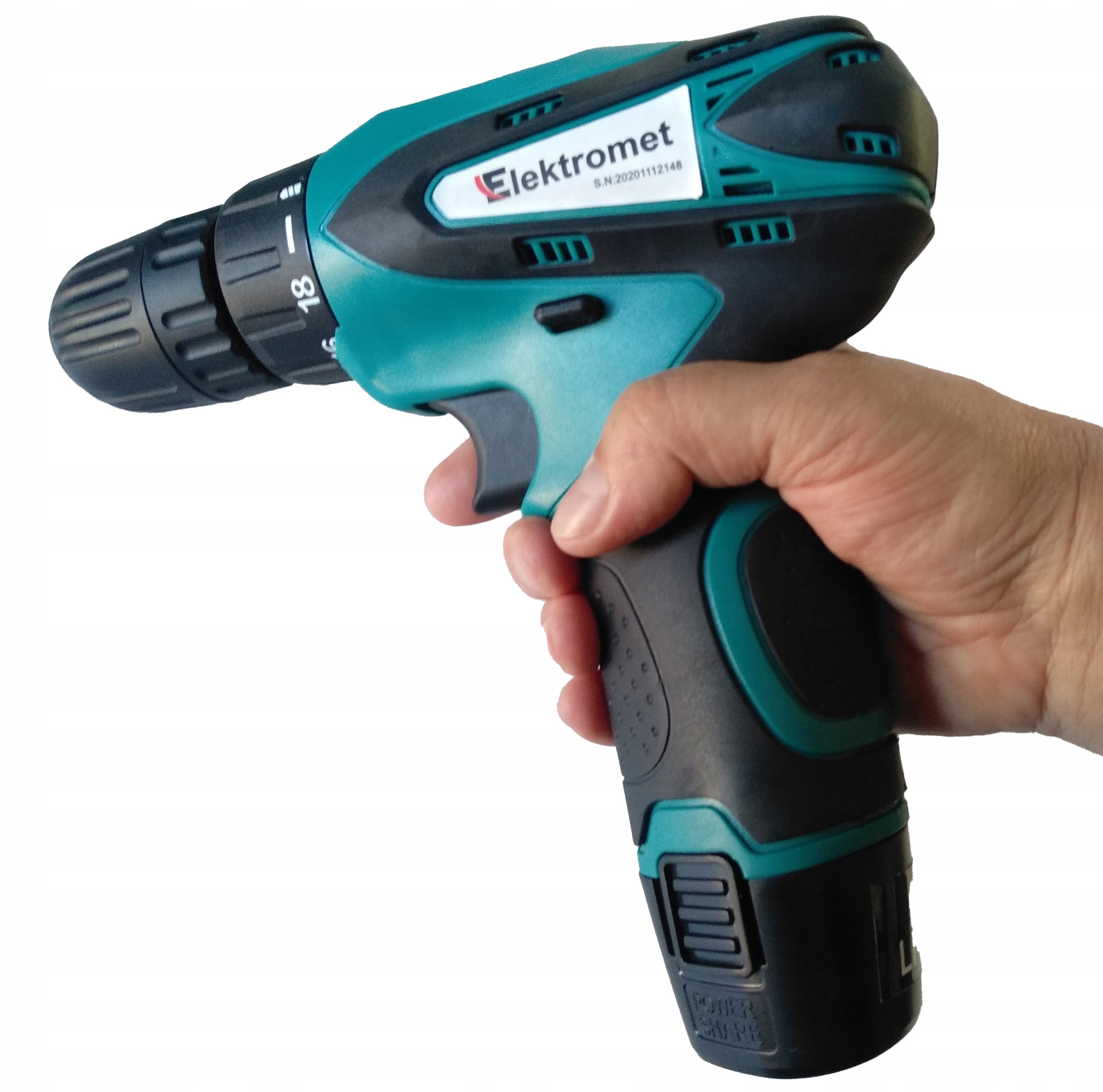 CORDLESS SCREWDRIVER 18V 2XBATTERY POWERFUL ACCESSORIES Brand Elektromet