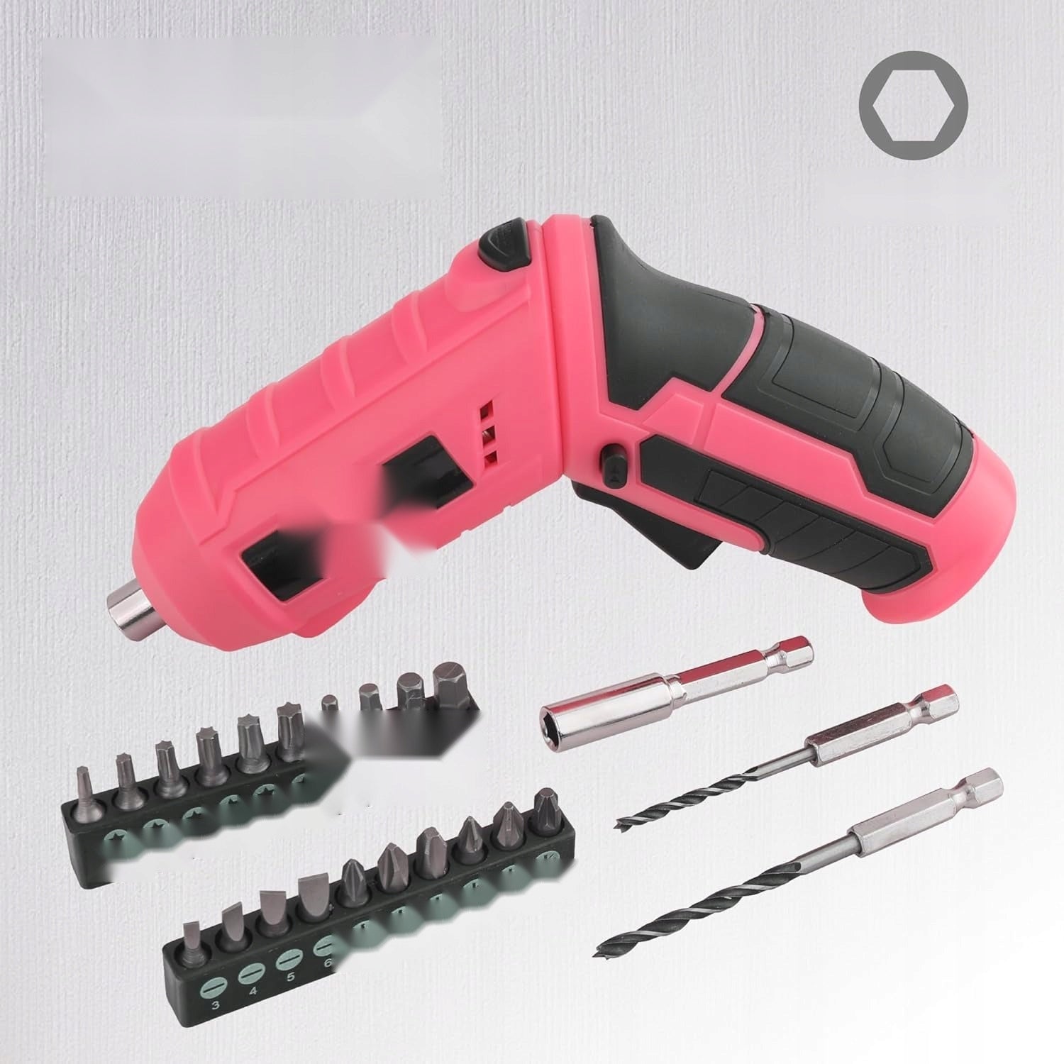 CORDLESS SCREWDRIVER 3.6V PINK CORDLESS TOOL SET SMALL Power supply rechargeable battery