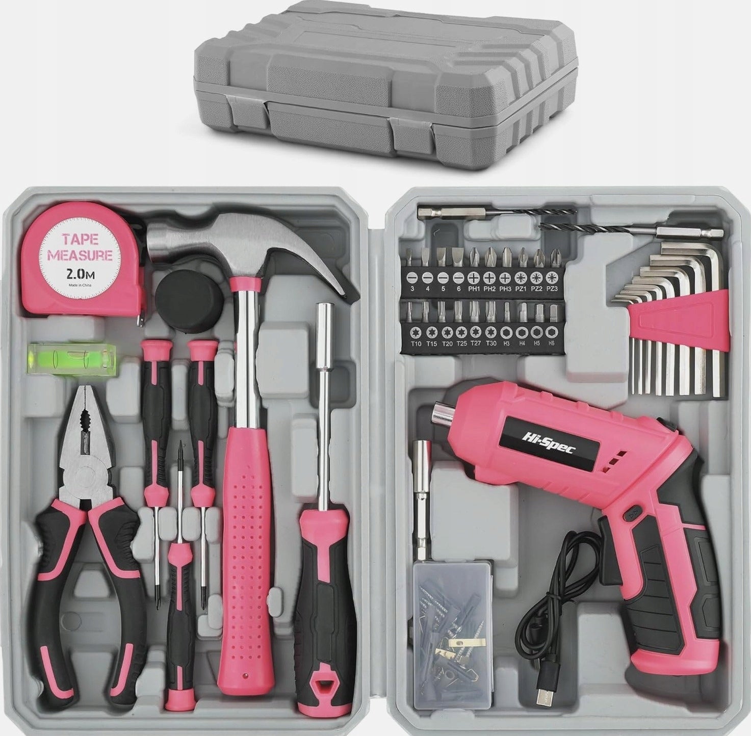 CORDLESS SCREWDRIVER 3.6V PINK CORDLESS TOOL SET SMALL