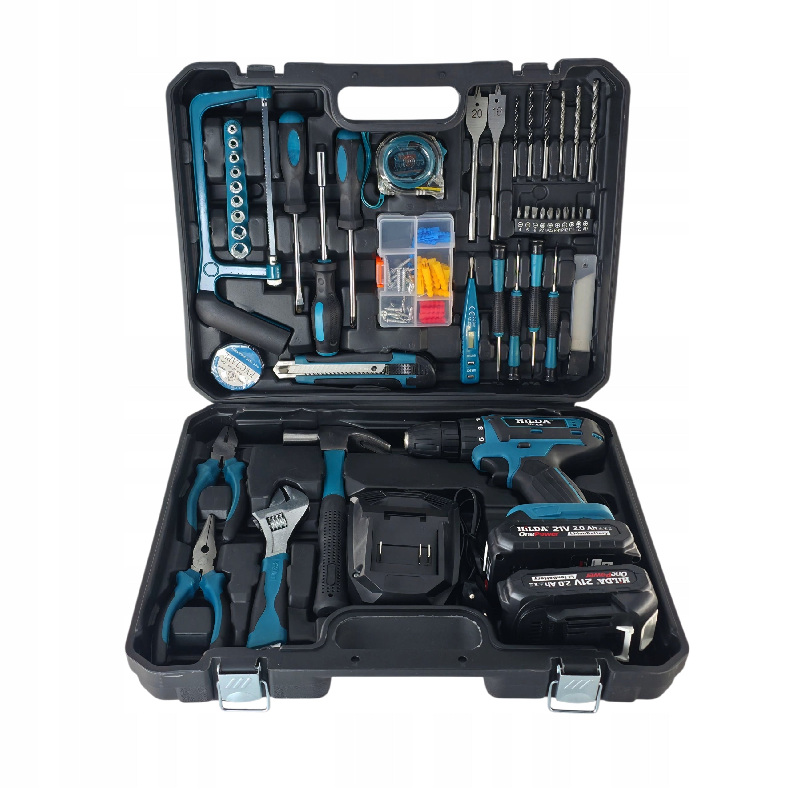 CORDLESS SCREWDRIVER DRILL 2 Ah 21V 2 X AKU IMPACT HILDA + BITS Packaging status original